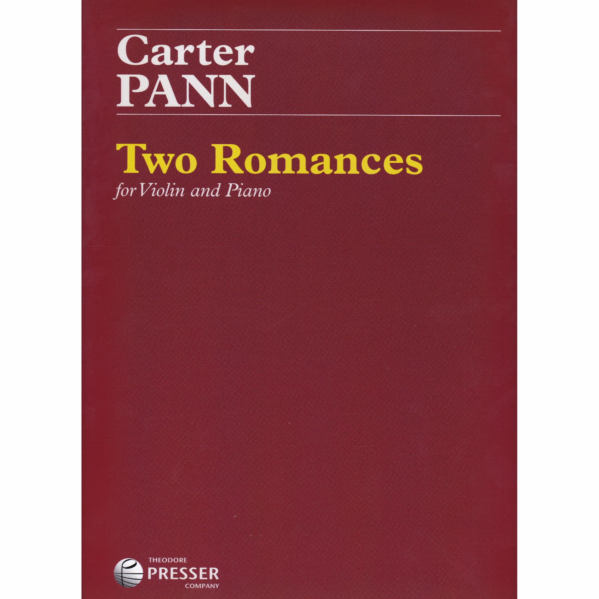 Pann -- Two Romances for Violin and Piano
