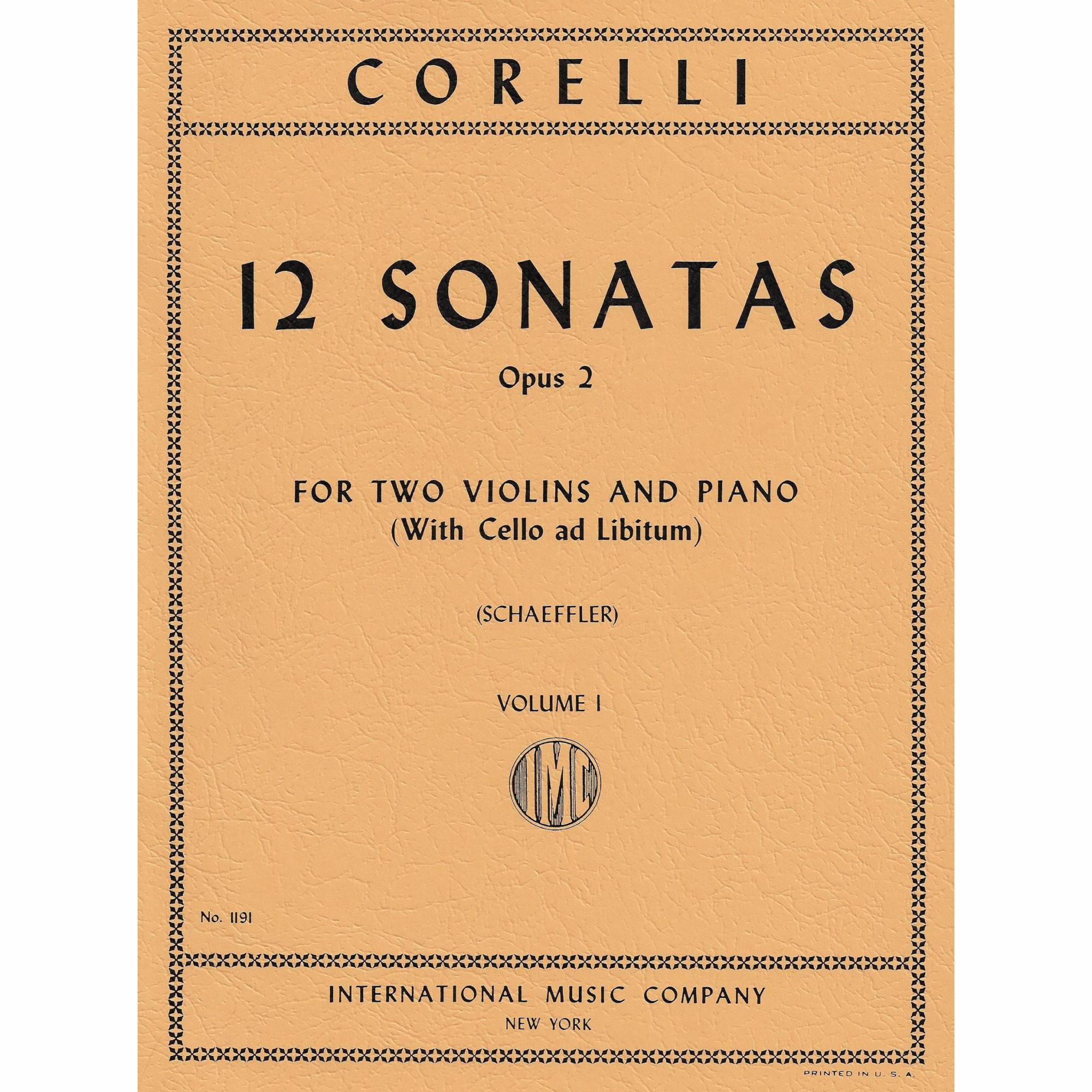 Corelli -- 12 Sonatas, Op. 2, Bks. I-III for Two Violins and Piano