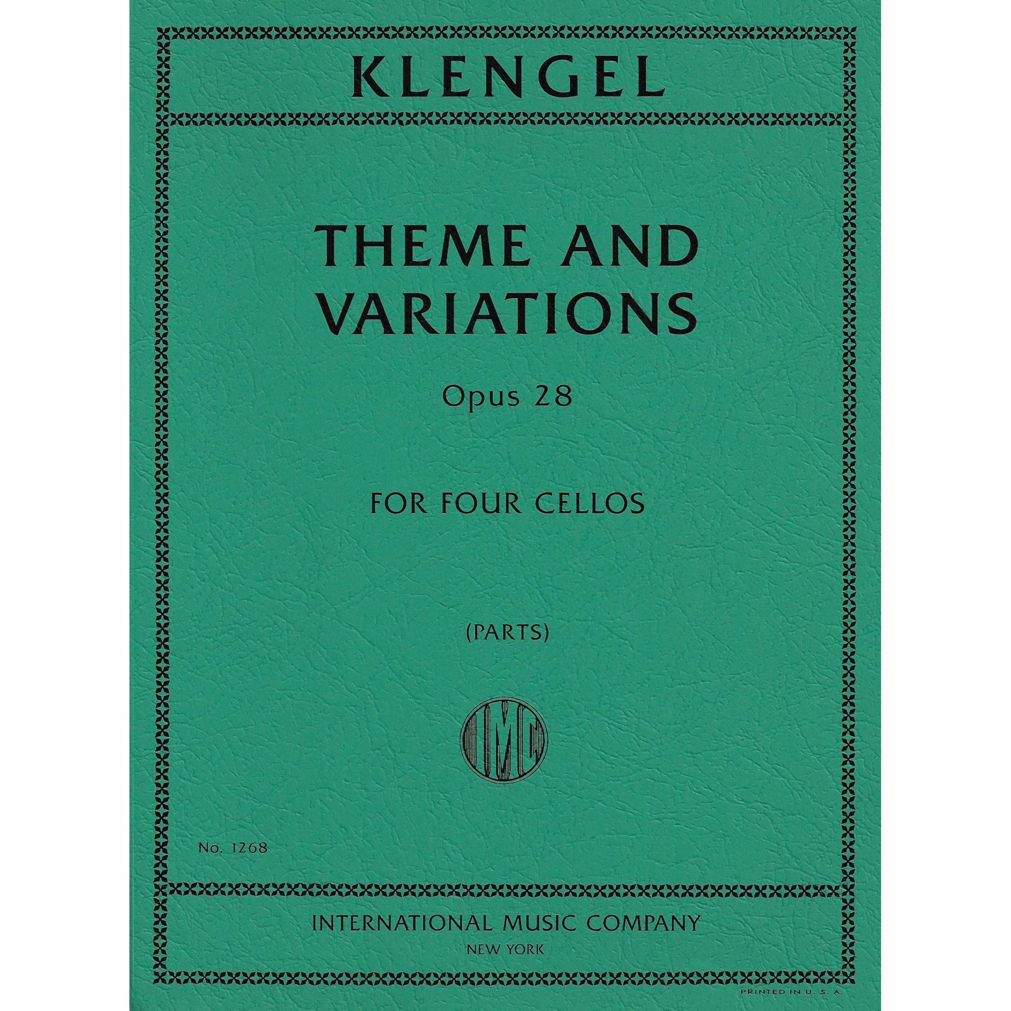 Klengel -- Theme and Variations, Op. 28 for Four Cellos