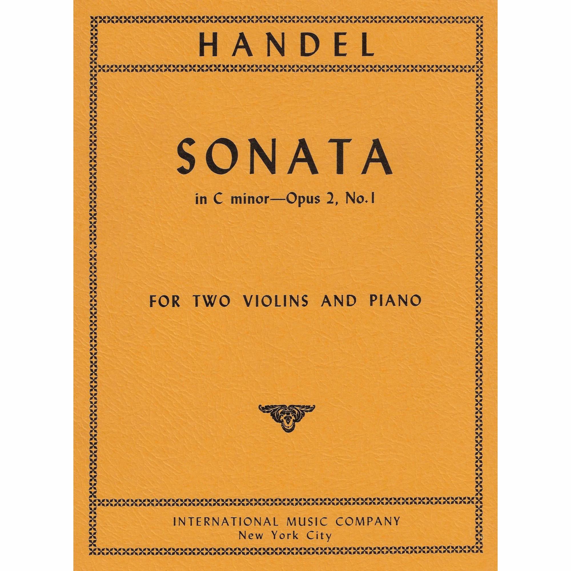Handel -- Sonata in C Minor, Op. 2, No. 1 for Two Violins and Piano