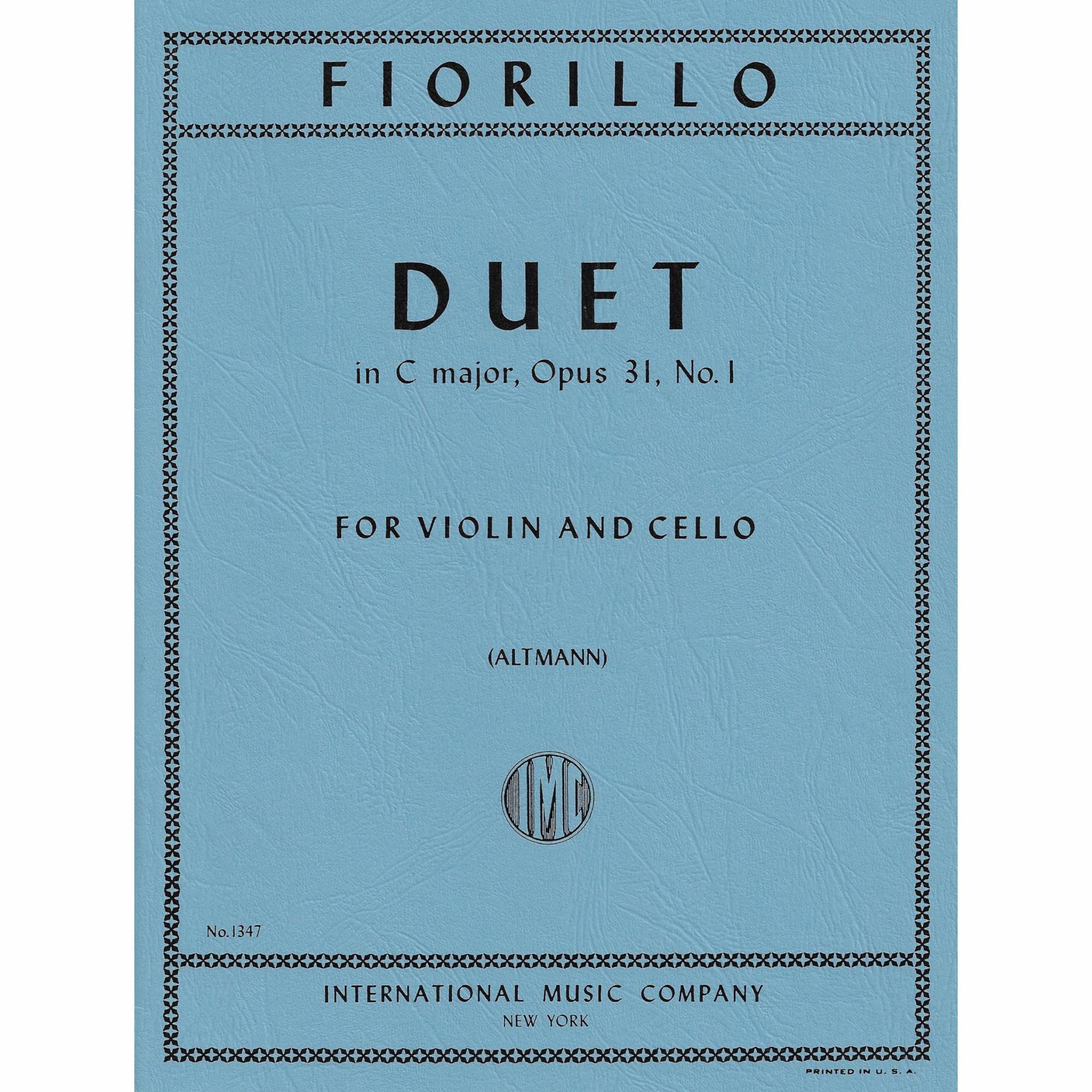 Fiorillo -- Duet in C Major, Op. 31, No. 1 for Violin and Cello