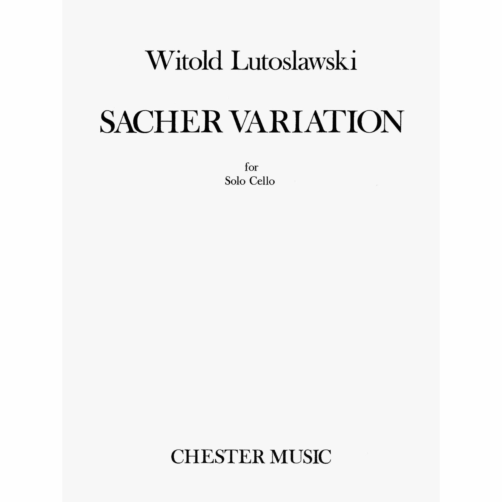 Lutoslawski -- Sacher Variation for Solo Cello