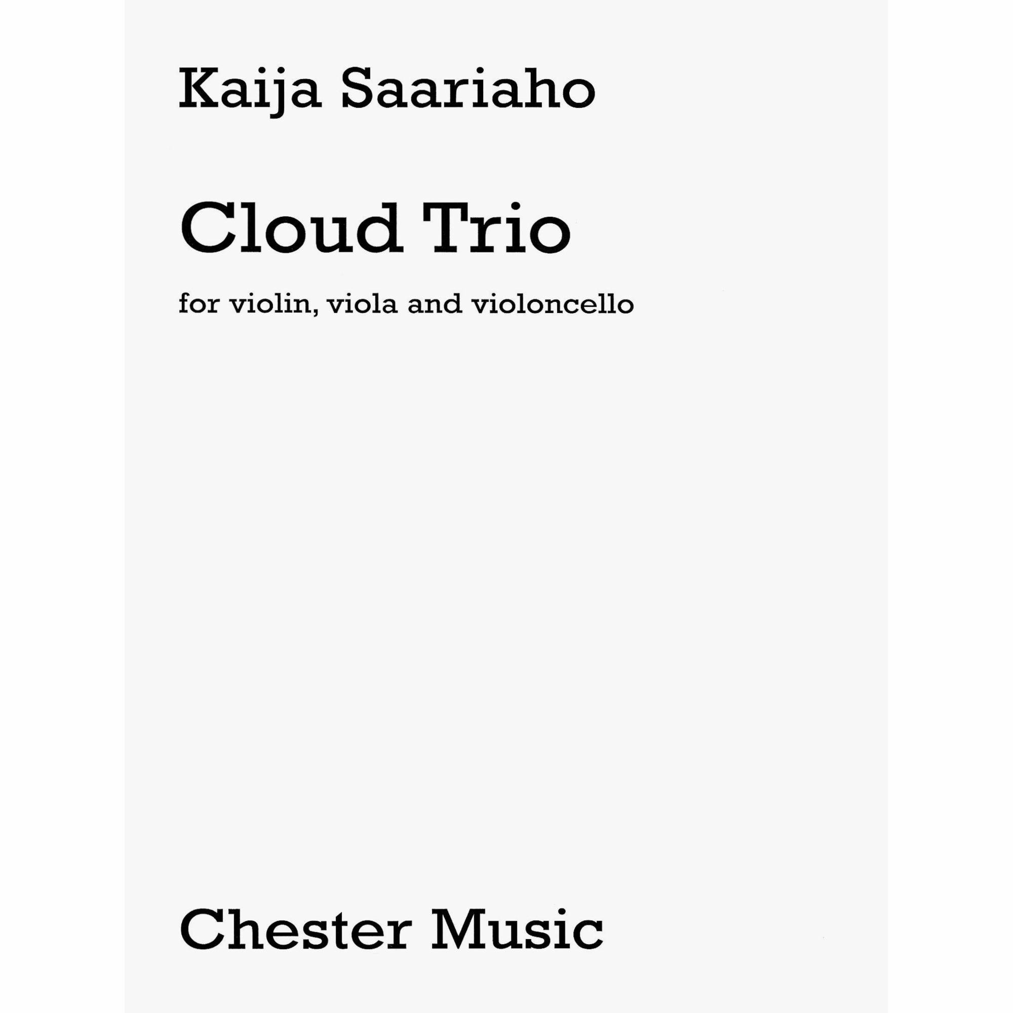 Saariaho -- Cloud Trio for Violin, Viola, and Cello