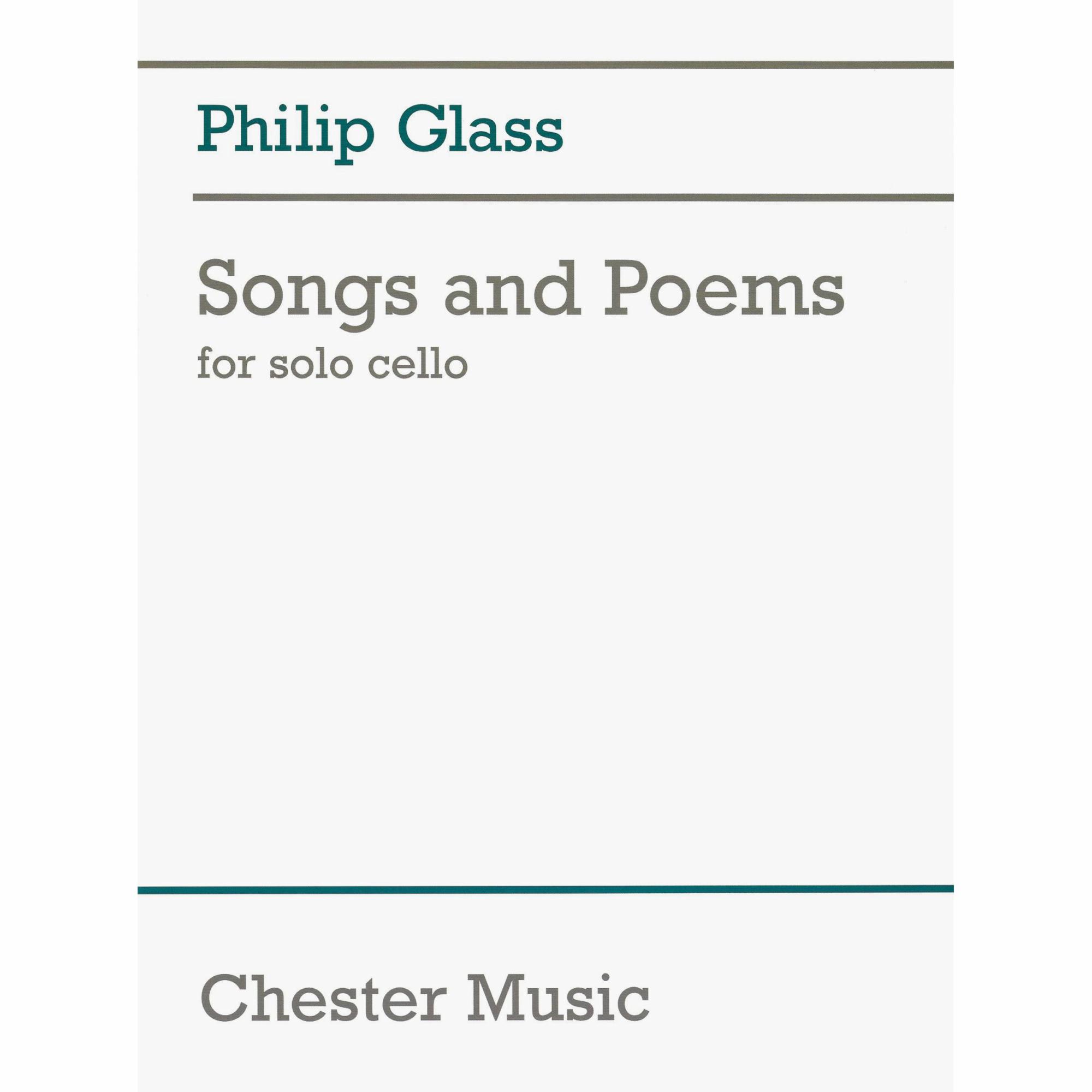 Glass -- Songs and Poems for Solo Cello