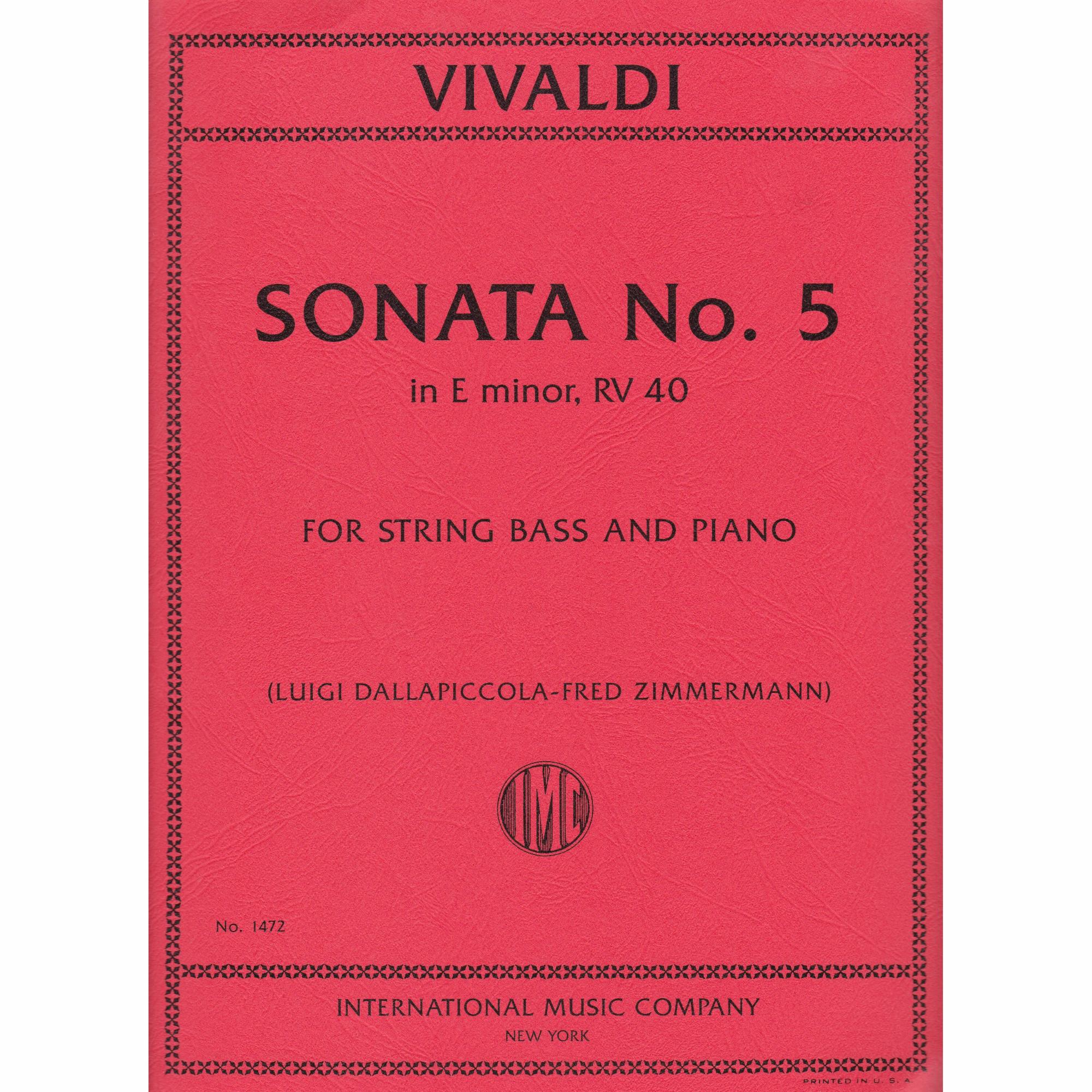 Bass Sonata No. 5 in E Minor, RV 40