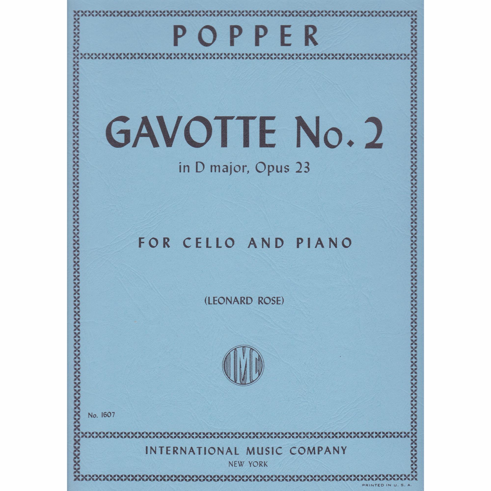 Gavotte No. 2 in D Major for Cello and Piano, Op. 23