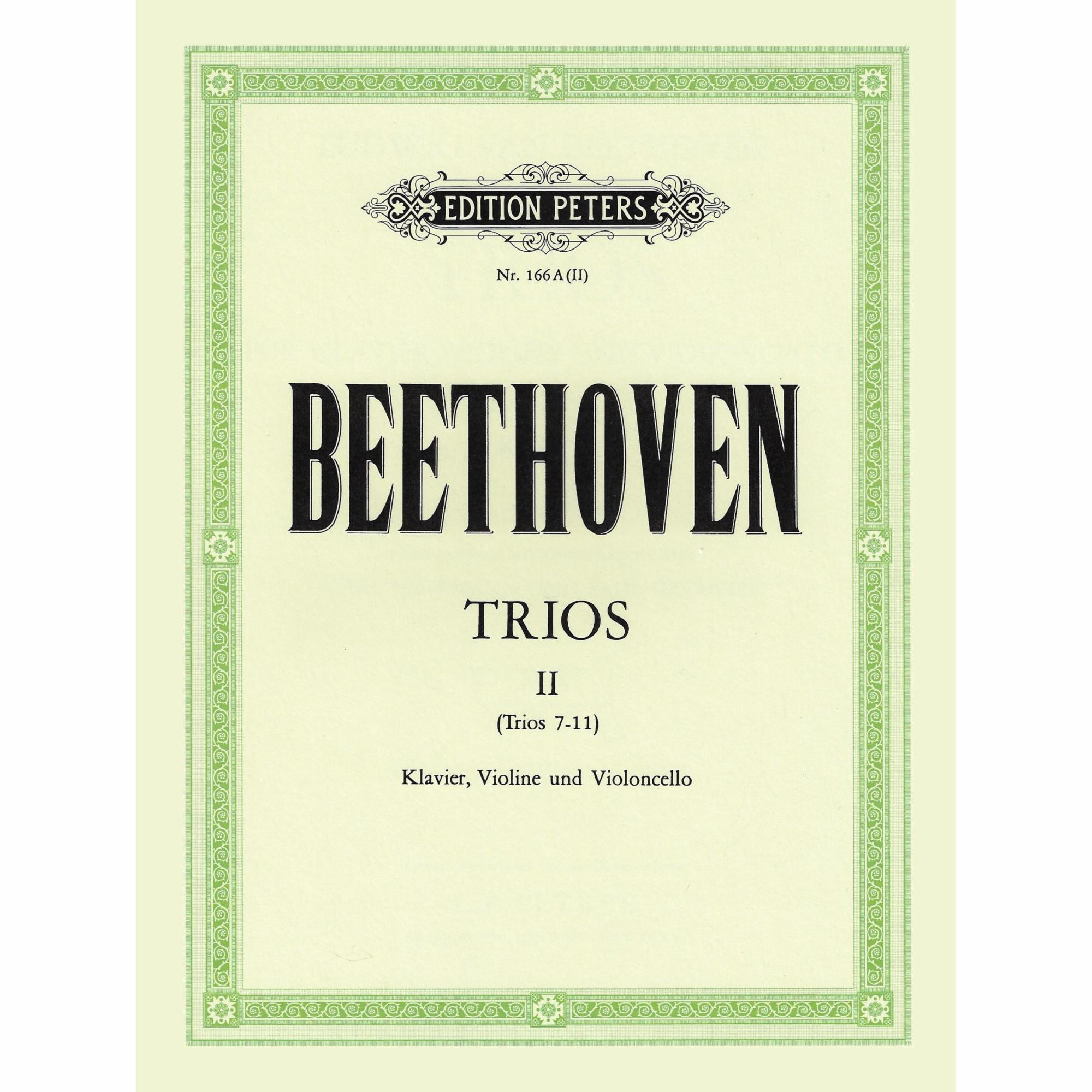Beethoven -- Piano Trios, Vol. II