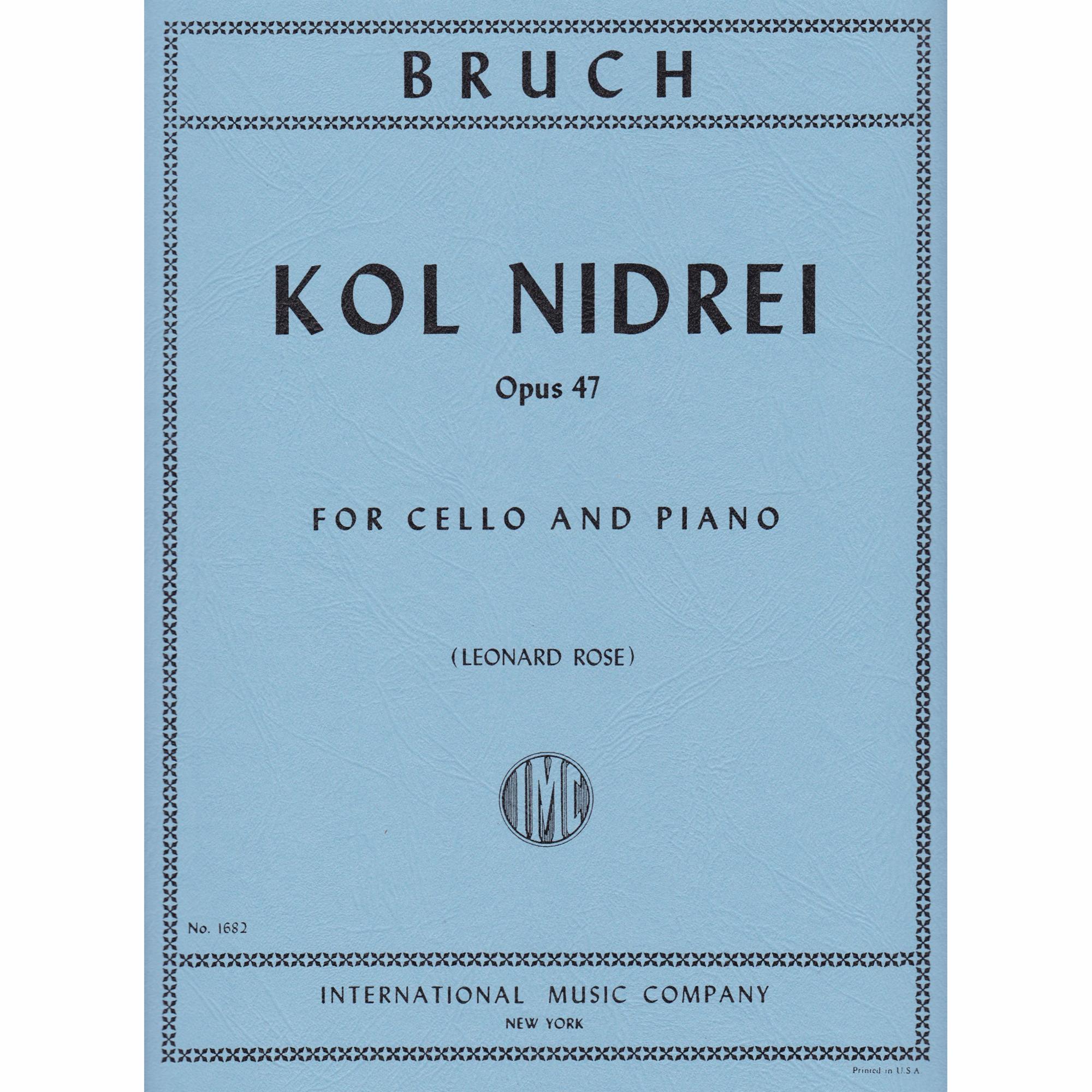 Kol Nidrei for Cello and Piano, Op. 47