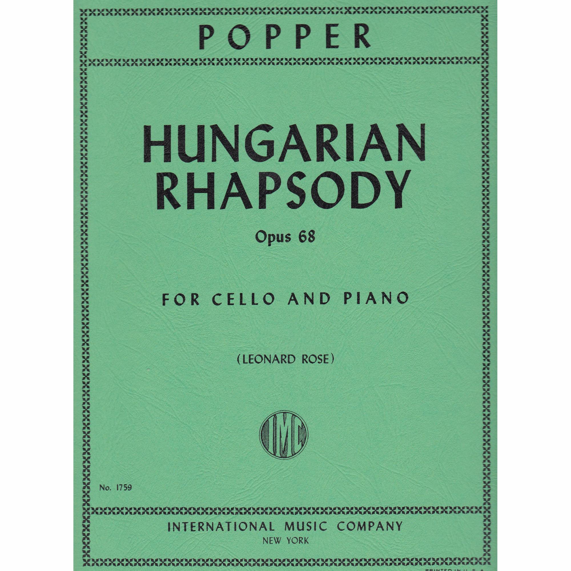 Hungarian Rhapsody for Cello and Piano, Op. 68