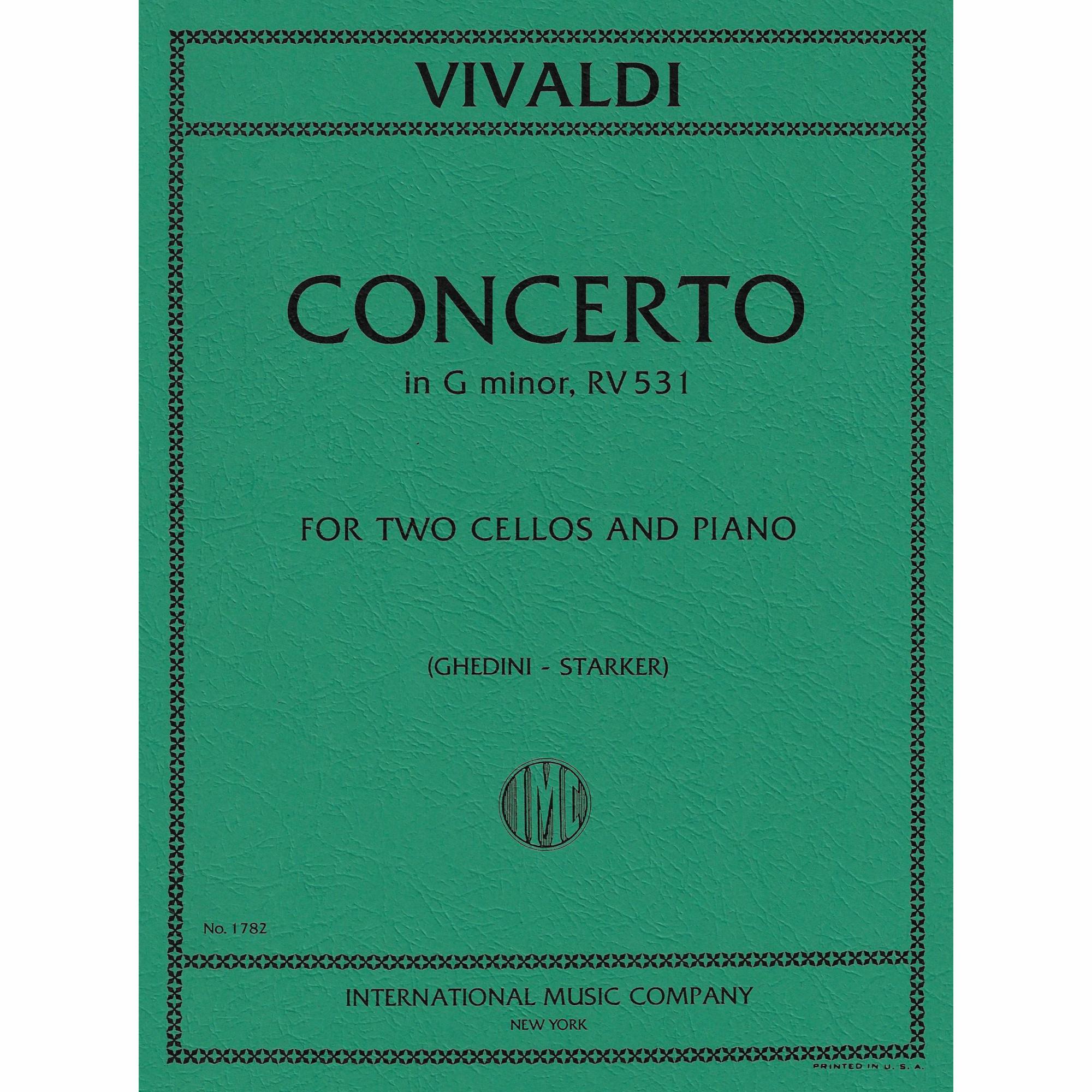 Vivaldi -- Concerto in G Minor, RV 531 for Two Cellos and Piano