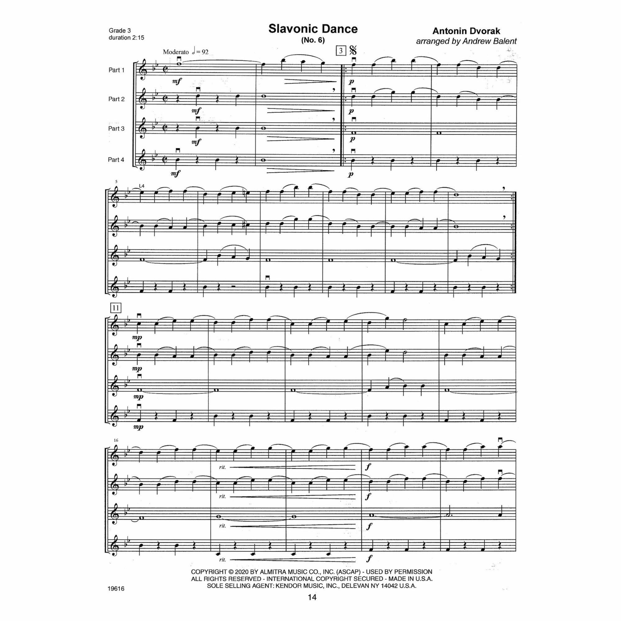 Sample: Four Violins (Pg. 14) 