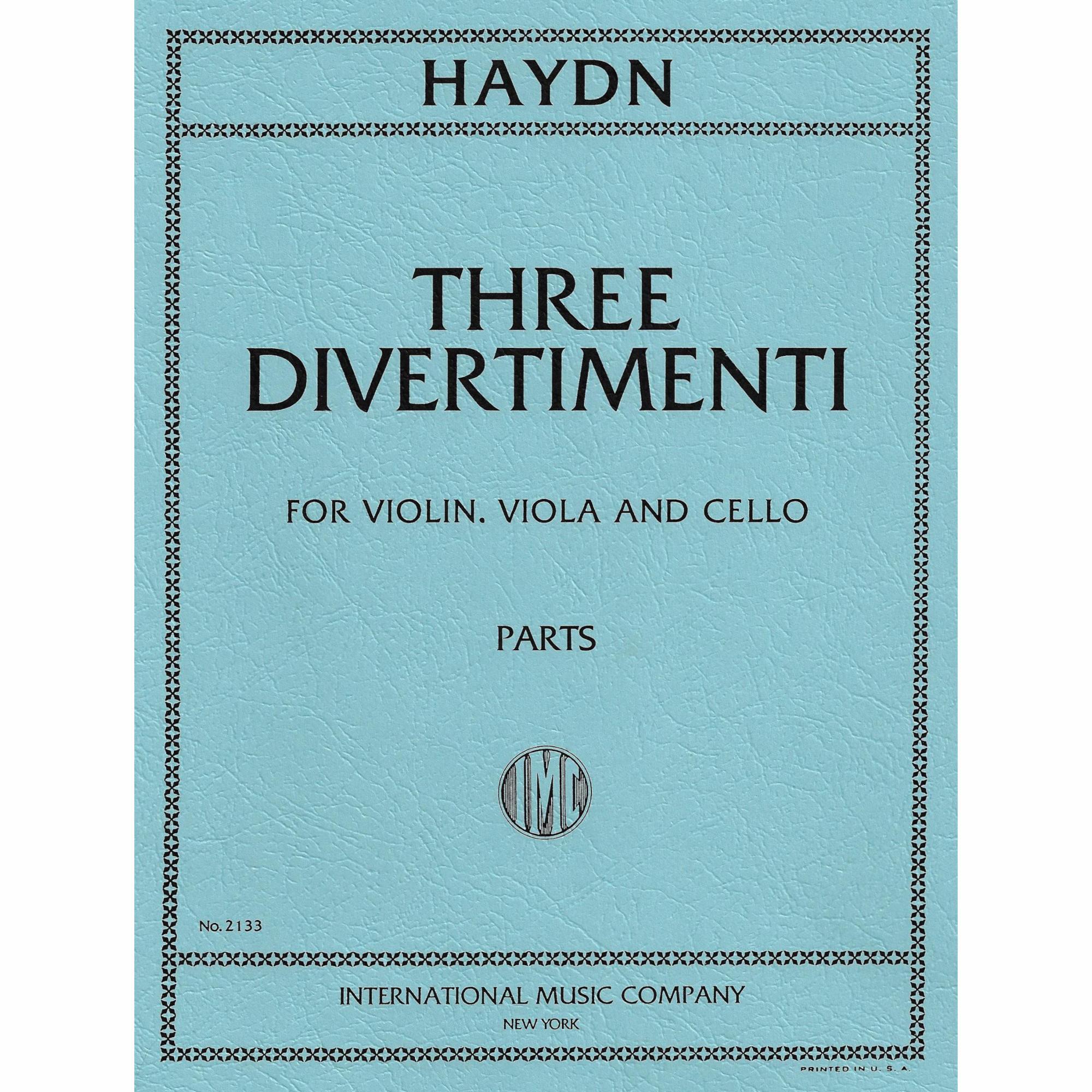 Haydn -- Three Divertimenti for Violin, Viola, and Cello