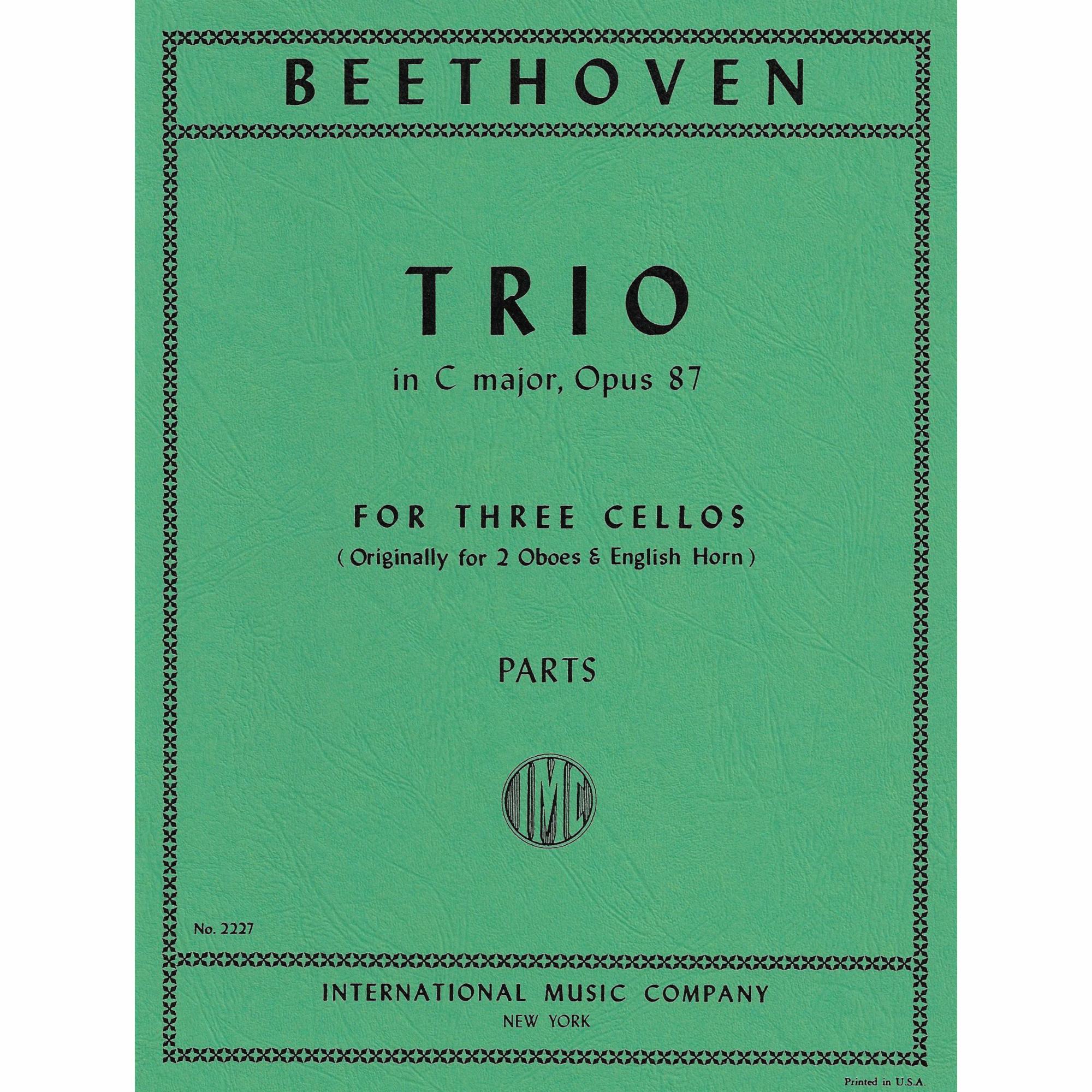 Beethoven -- Trio in C Major, Op. 87 for Three Cellos