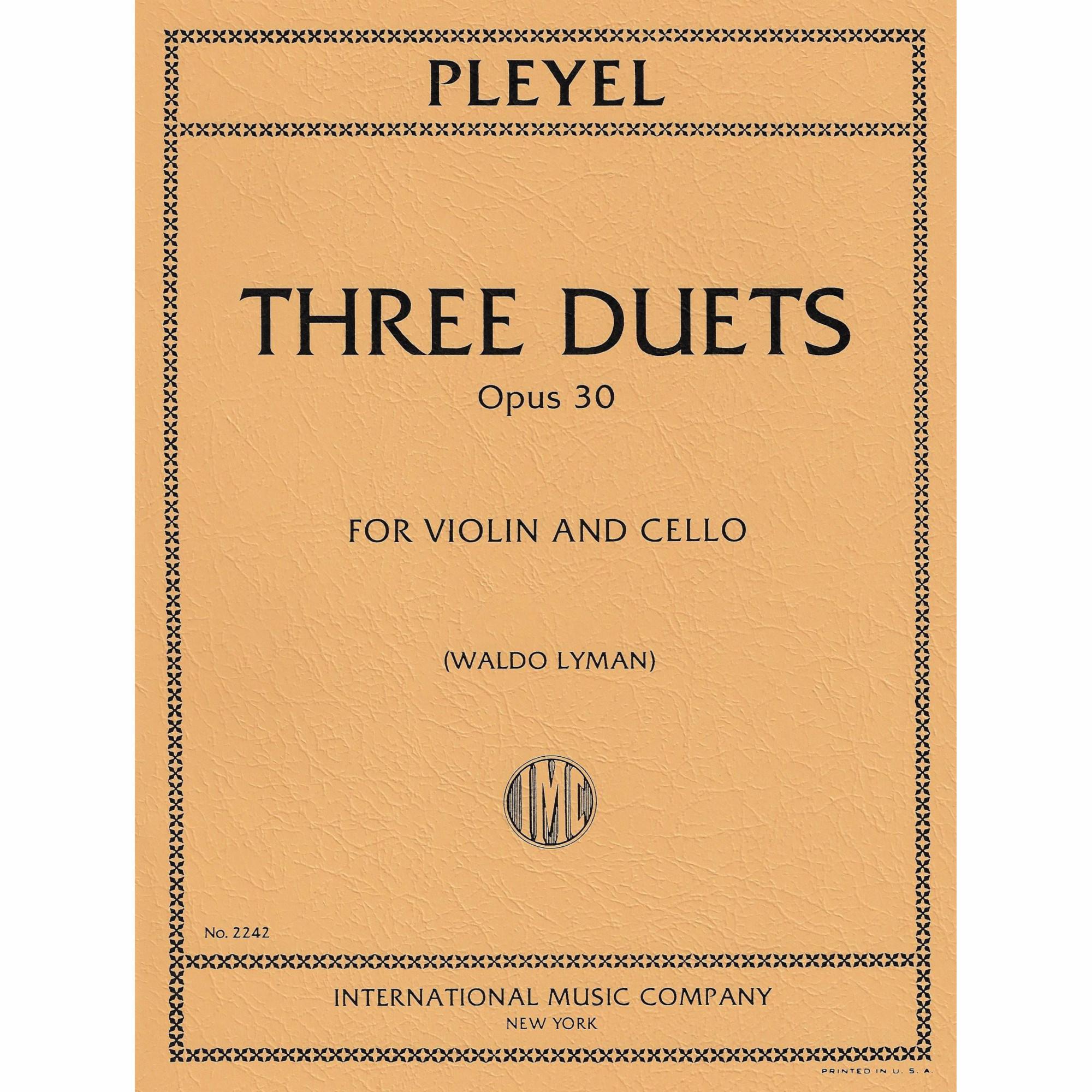 Pleyel -- Three Duets, Op. 30 for Violin and Cello