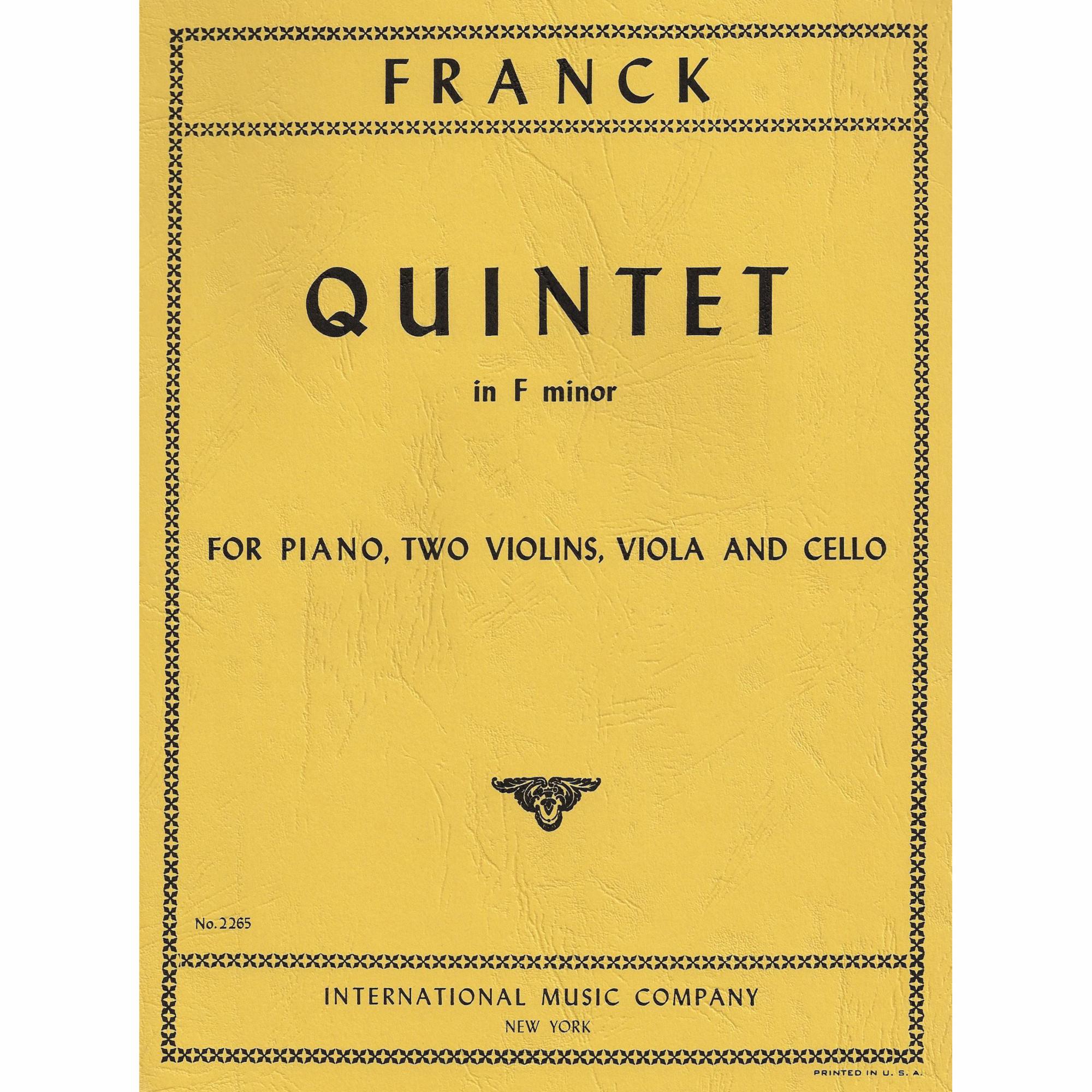 Franck -- Piano Quintet in F Minor