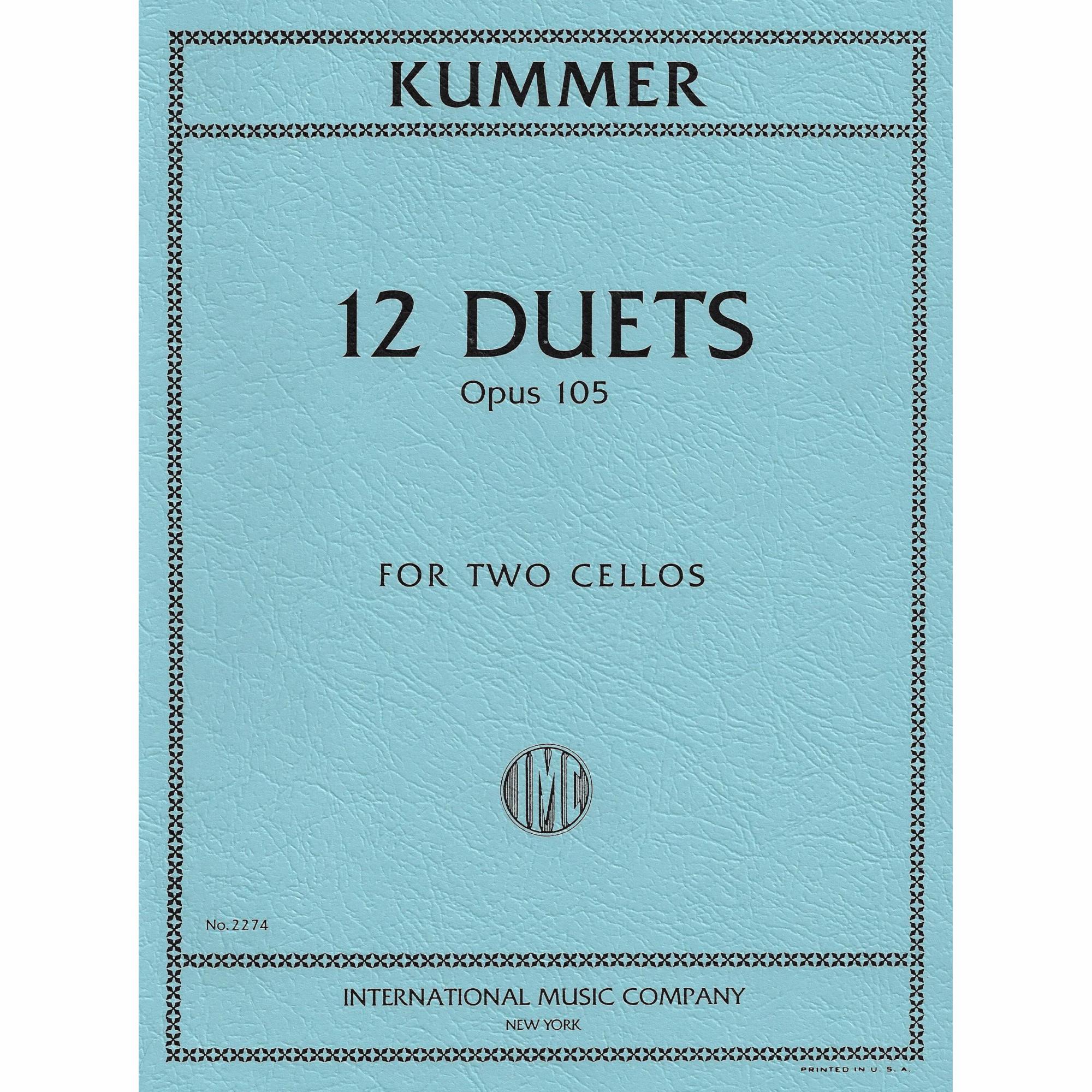 Kummer -- 12 Duets, Op. 105 for Two Cellos