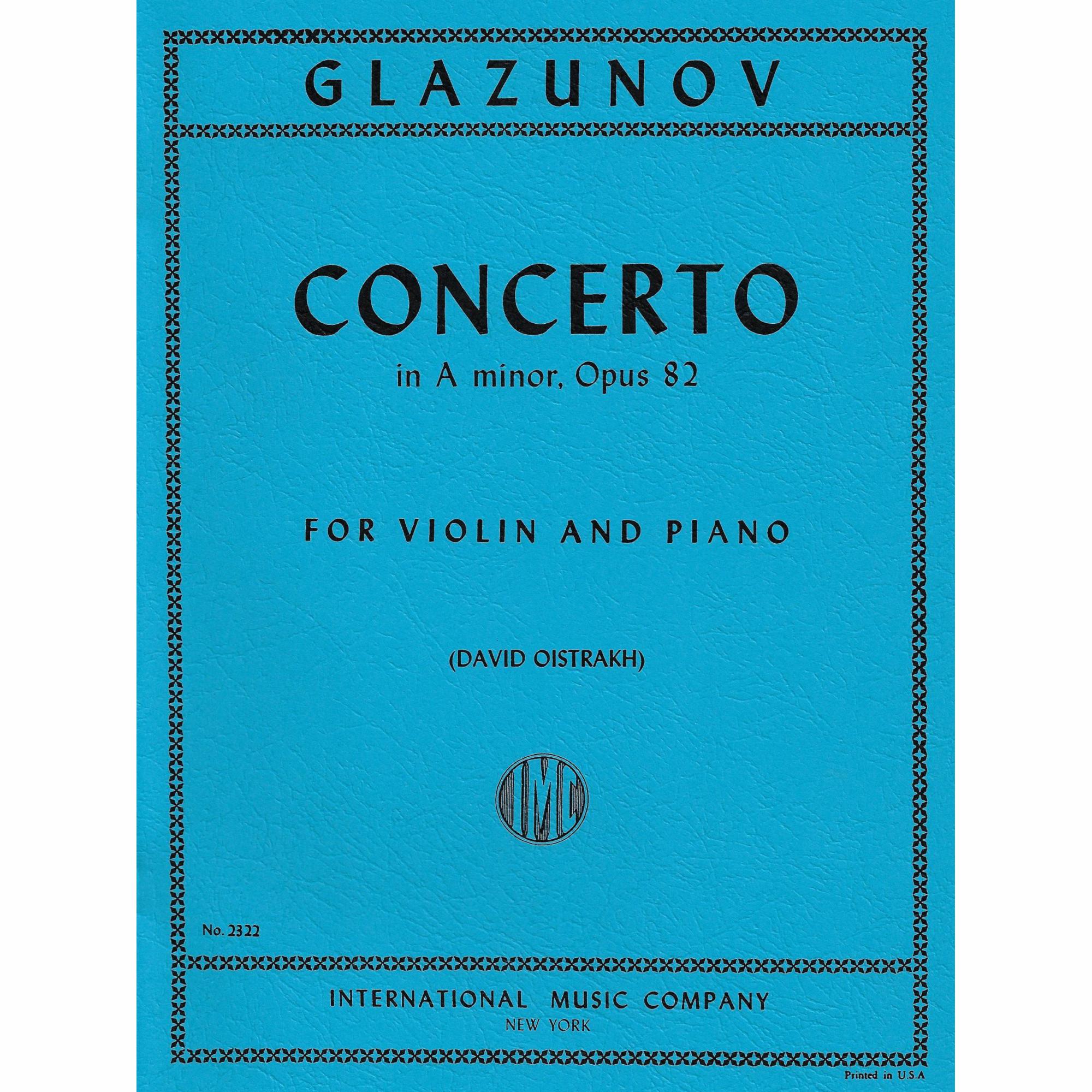 Glazunov -- Concerto in A Minor, Op. 82 for Violin and Piano