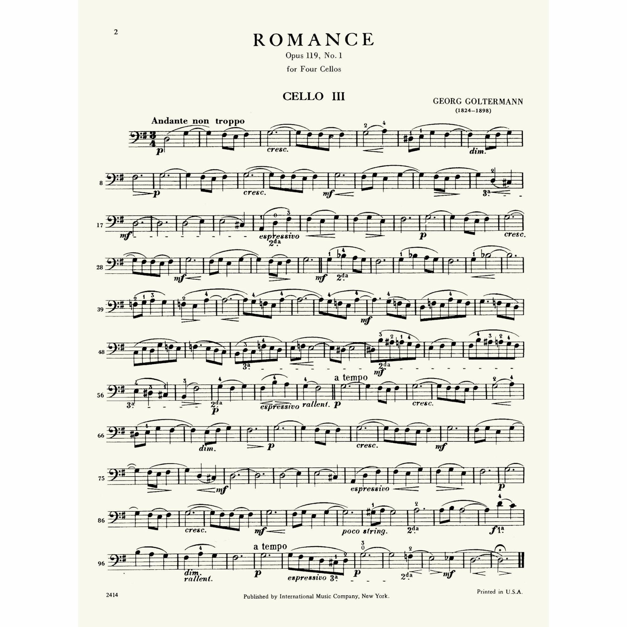 Sample: Cello III (Pg. 2)