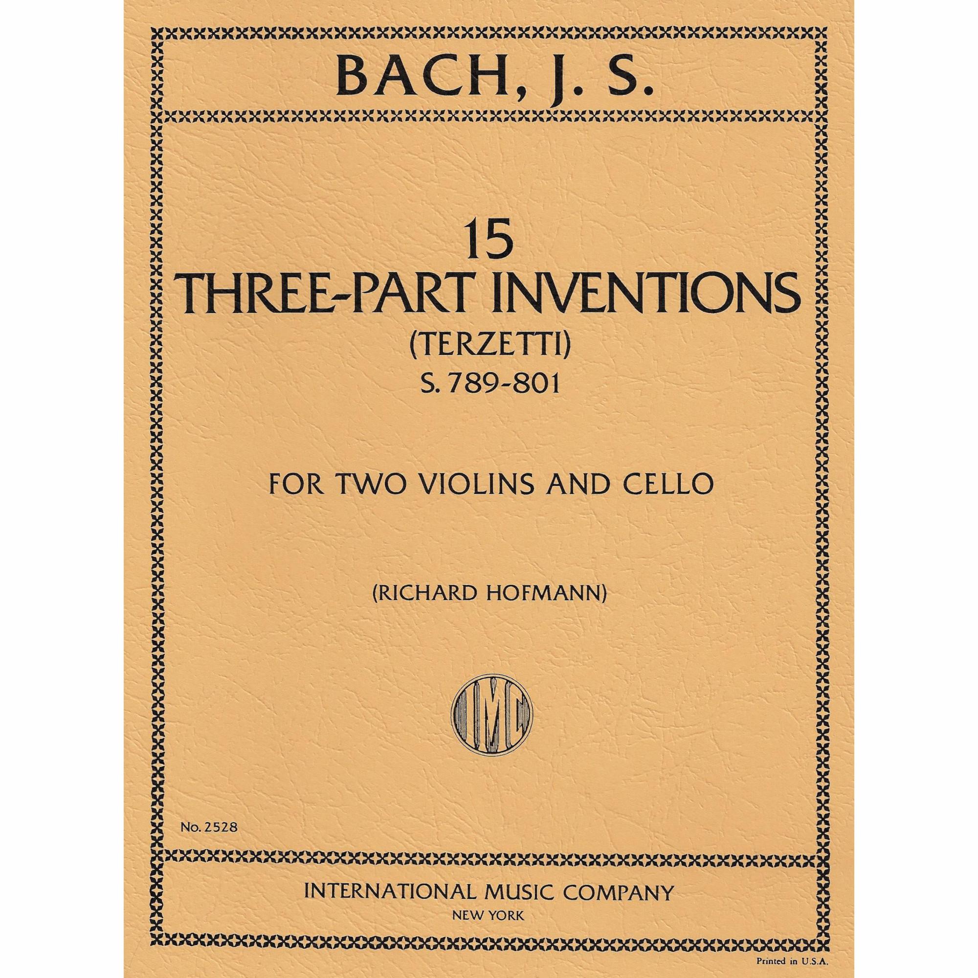 Bach -- 15 Three-Part Inventions for Two Violins and Cello