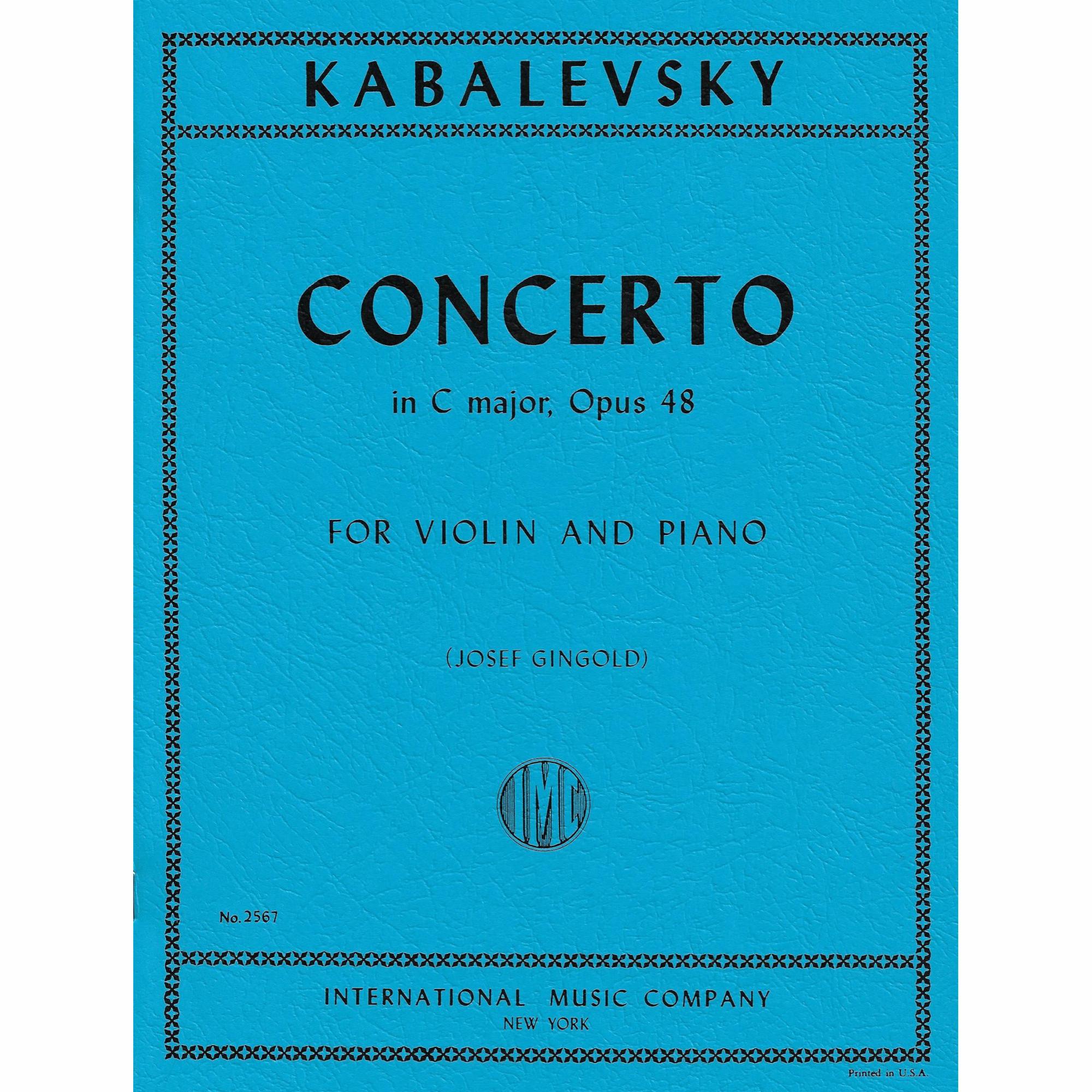 Kabalevsky -- Concerto in C Major, Op. 48 for Violin and Piano