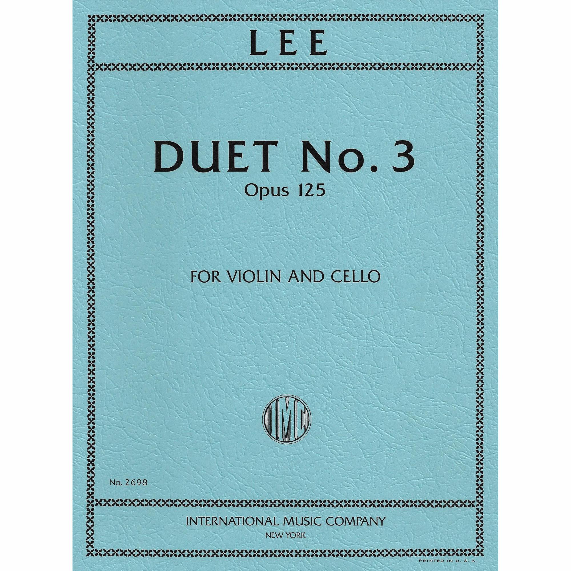Lee -- Duet No. 3, Op. 125 for Two Cellos