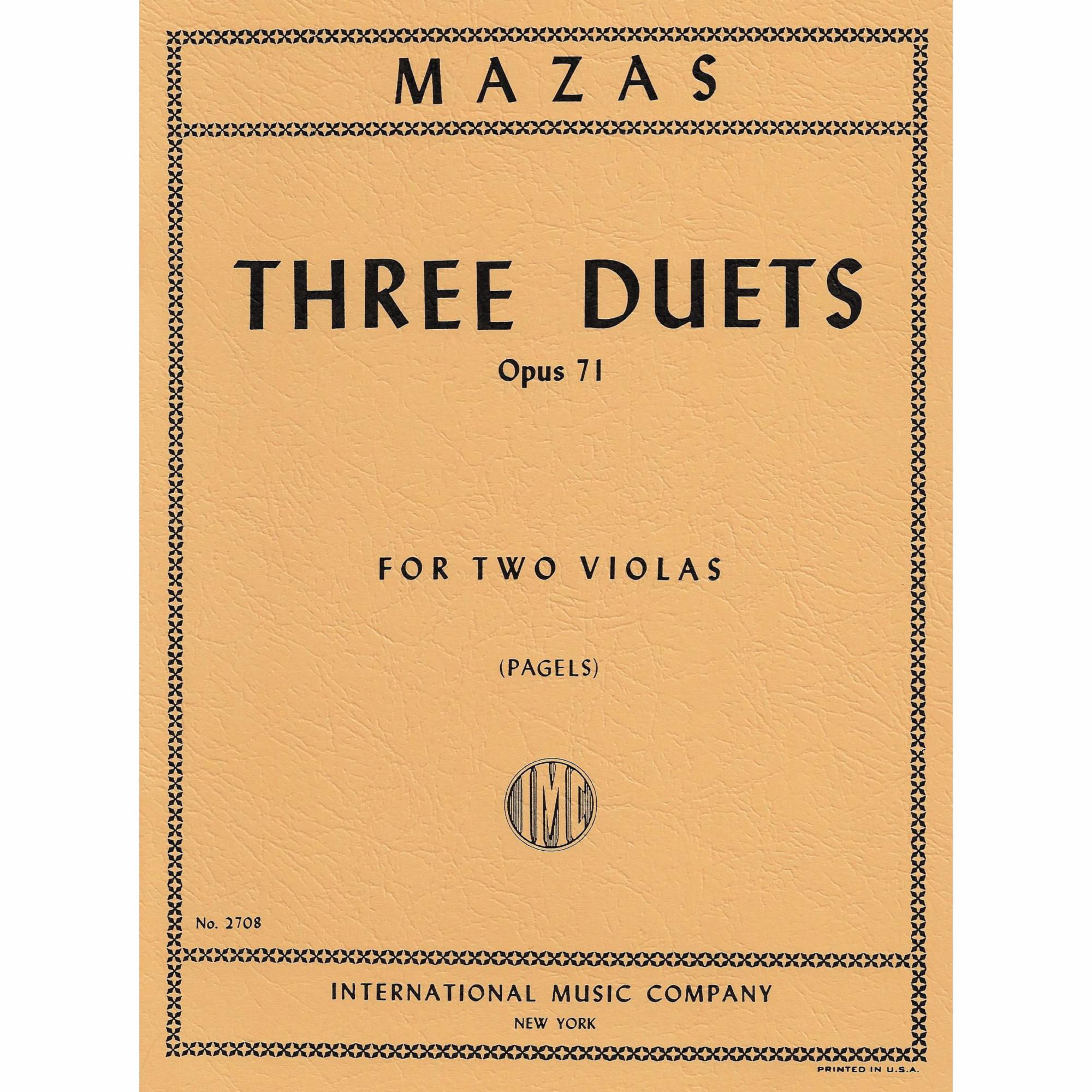 Mazas -- Three Duets, Op. 71 for Two Violas
