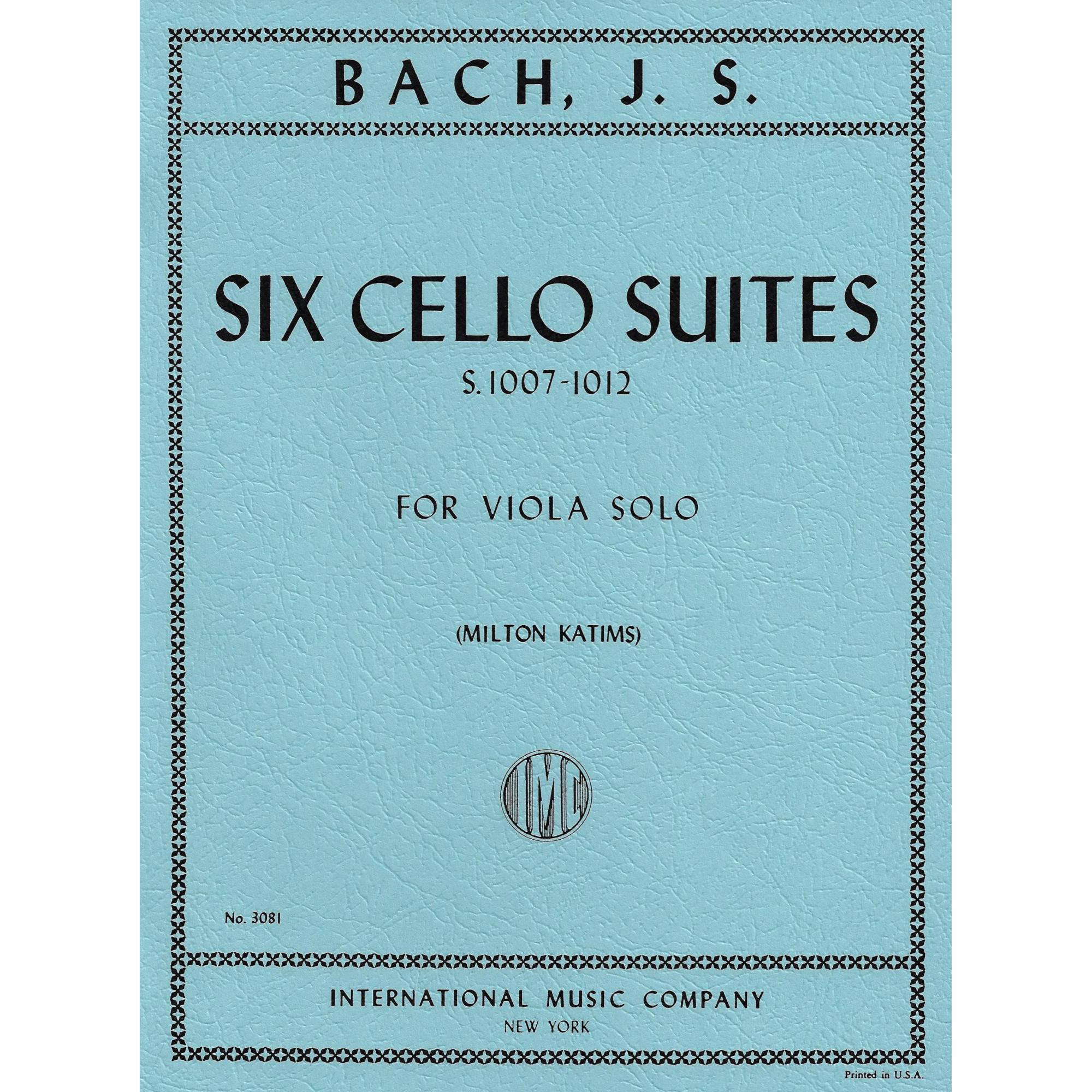 Bach -- Six Cello Suites, S. 1007-1012 for Solo Viola
