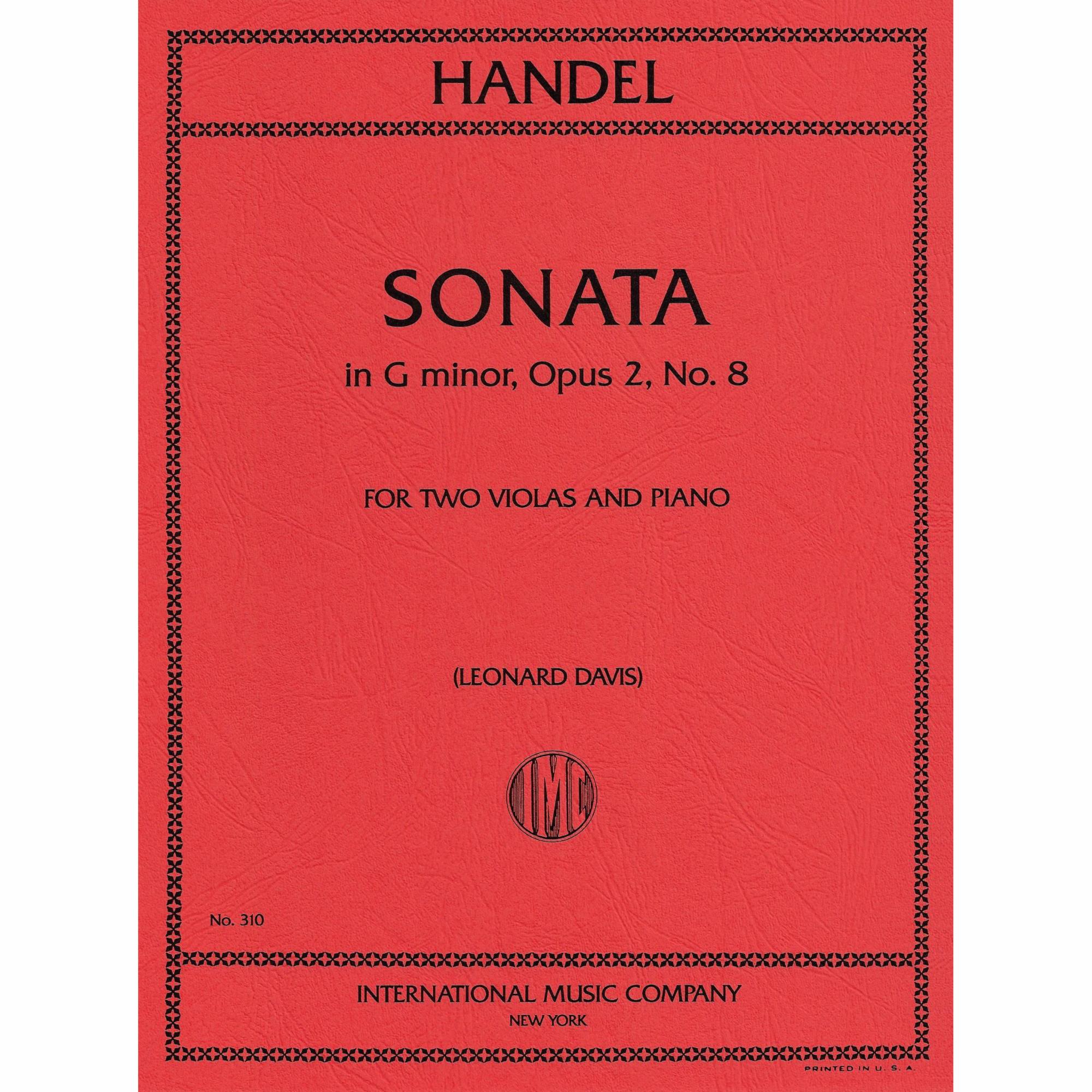 Handel -- Sonata in G Minor, Op. 2, No. 8 for Two Violas and Piano