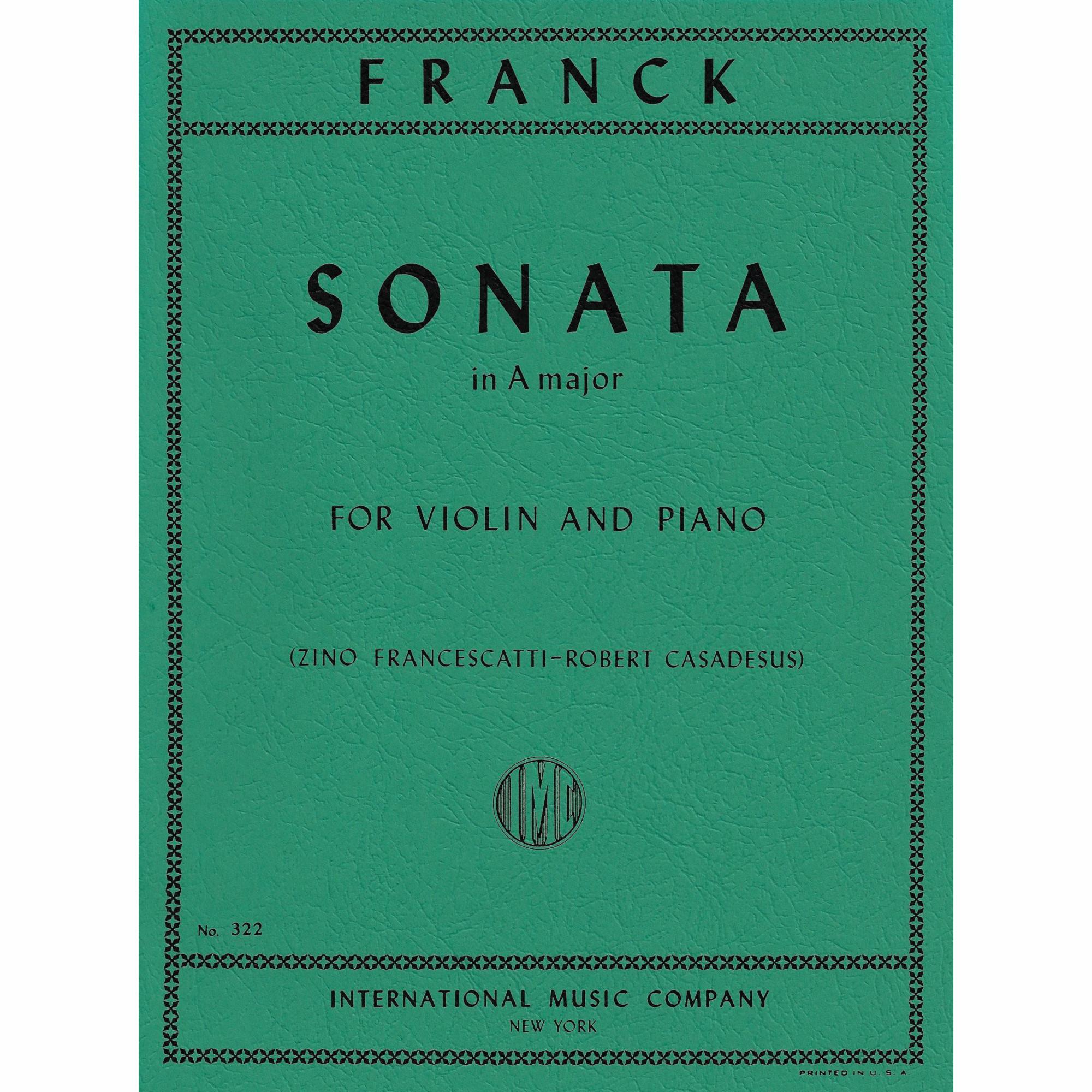 Franck -- Sonata in A Major for Violin and Piano