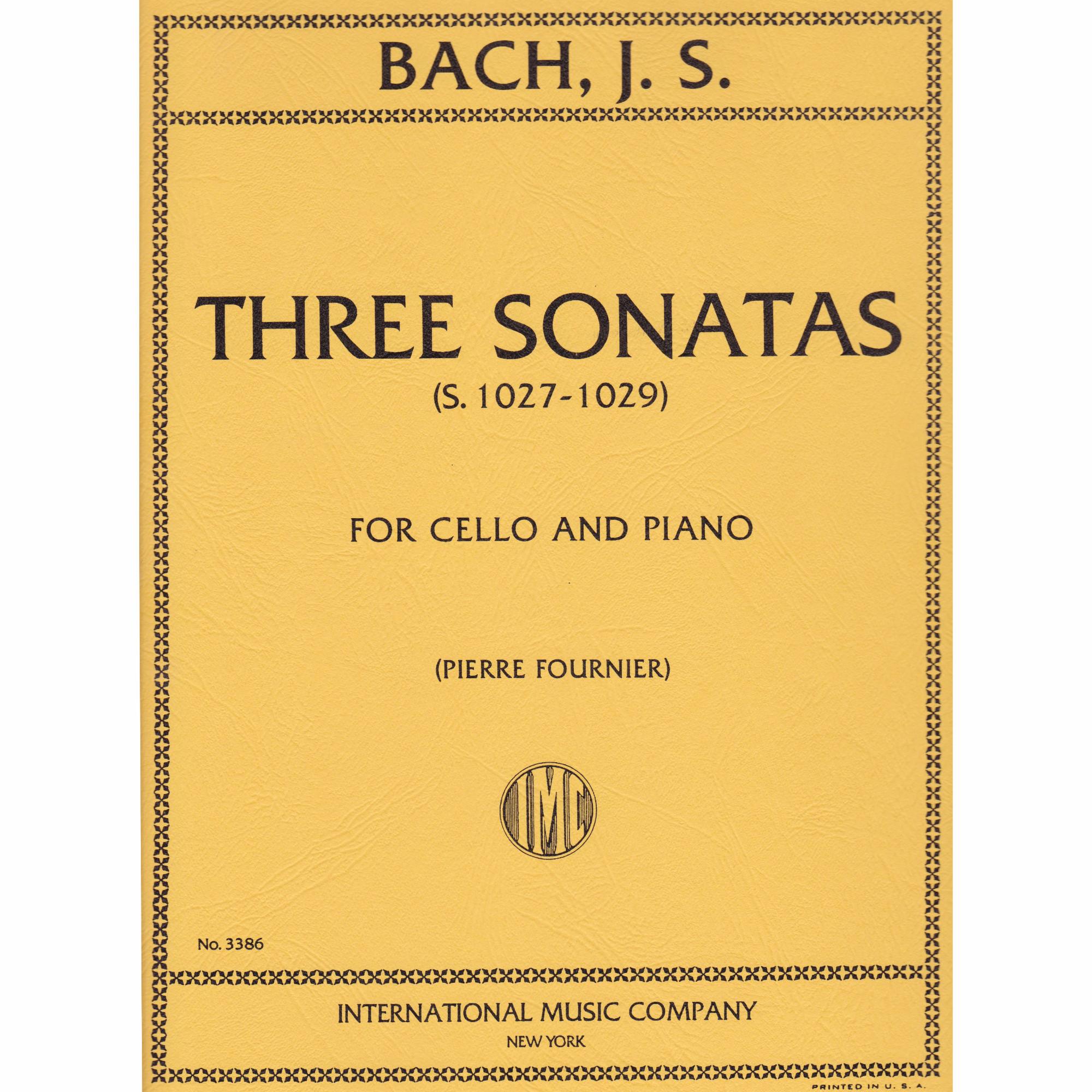 Three Sonatas, BWV 1027-29 for Cello and Piano