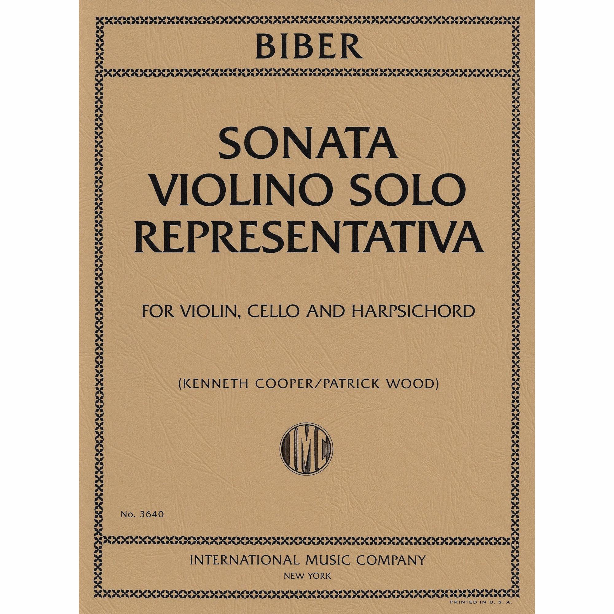 Biber -- Sonata Violino Solo Representativa for Violin and Basso Continuo