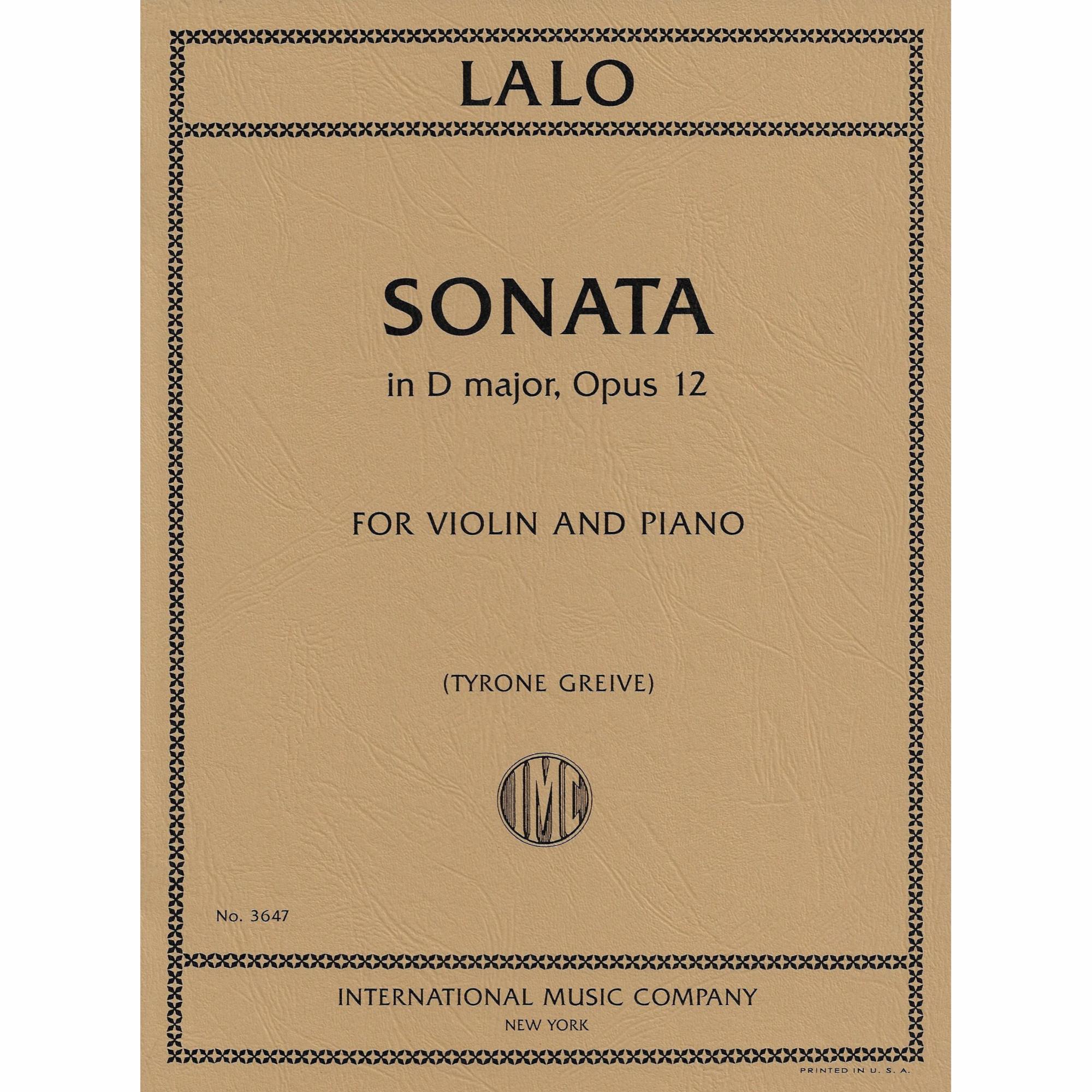 Lalo -- Sonata in D Major, Op. 12 for Violin and Piano