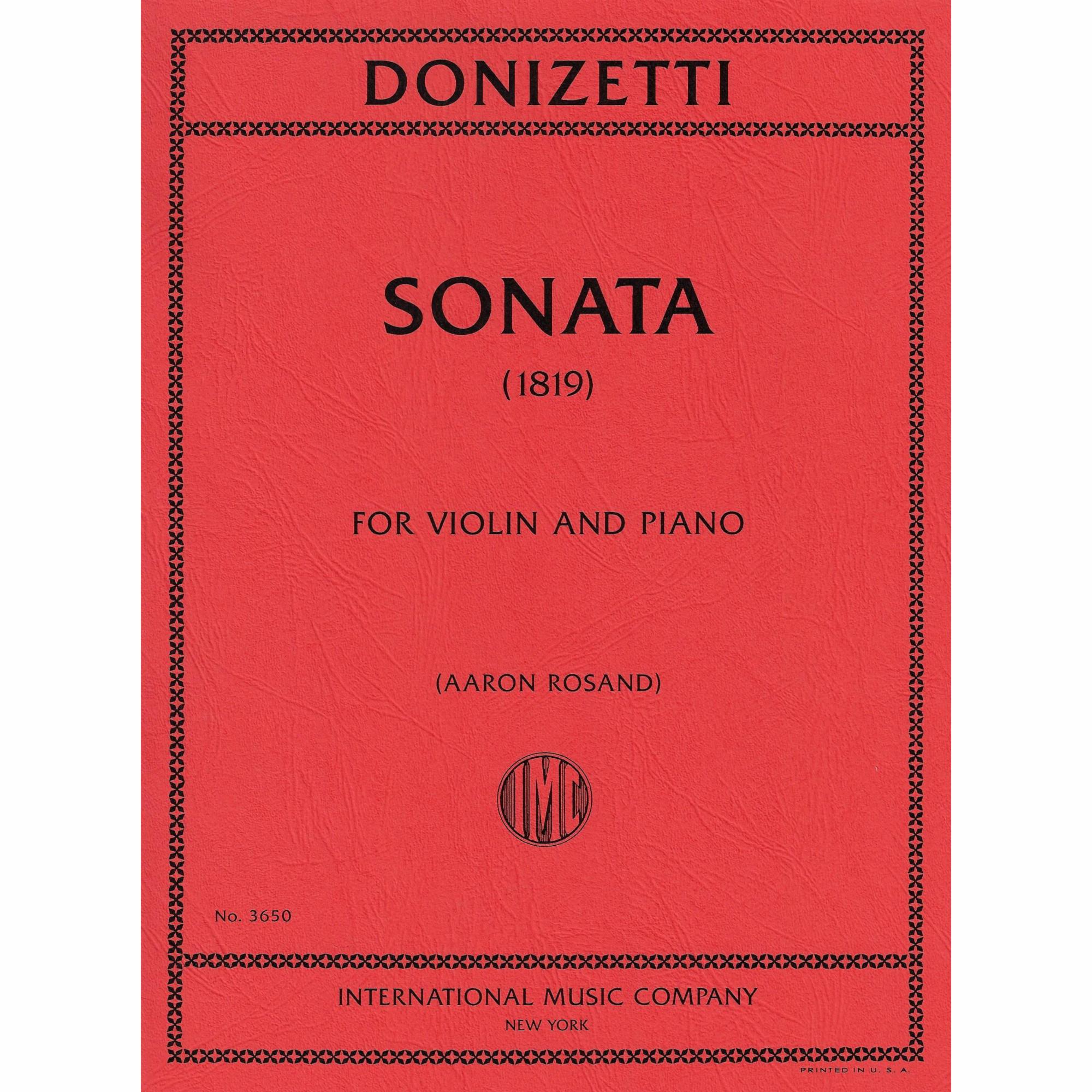 Donizetti -- Sonata for Violin and Piano