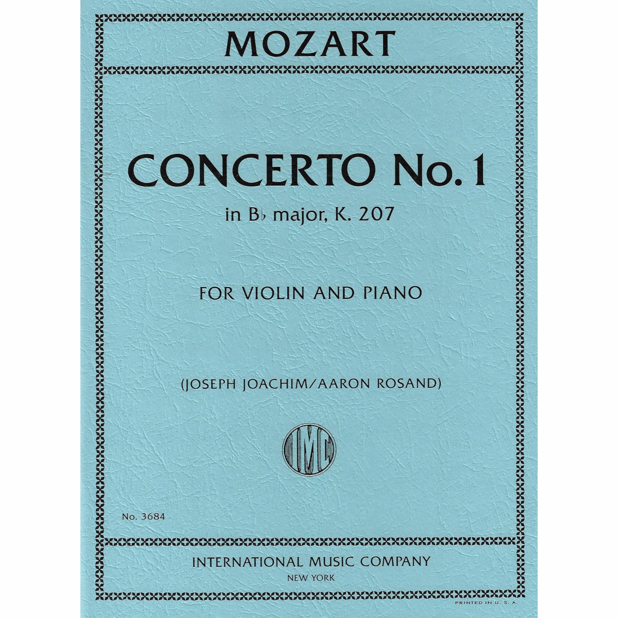 Mozart -- Concerto No. 1 in B-flat Major, K. 207 for Violin and Piano