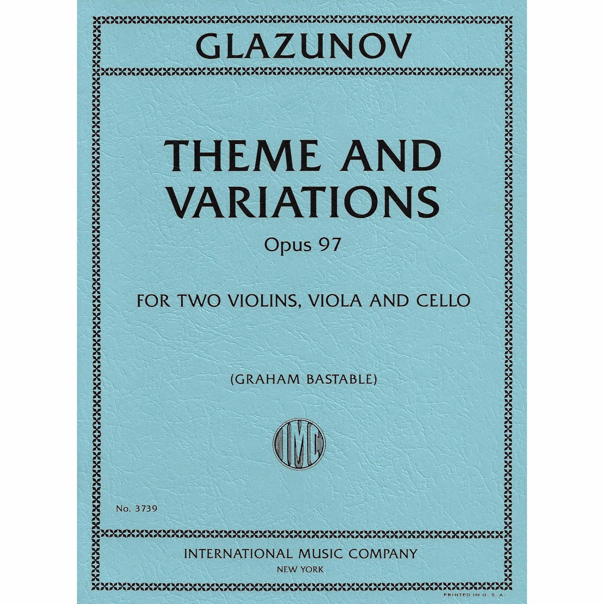 Glazunov -- Theme and Variations, Op. 97 for String Quartet