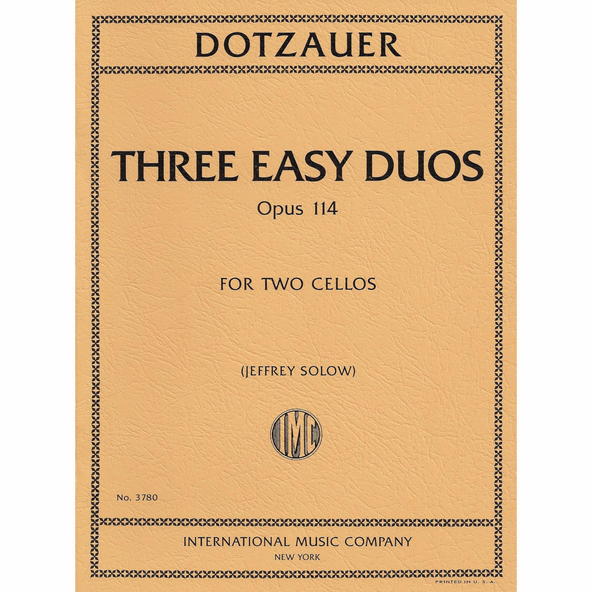 Dotzauer -- Three Easy Duos, Op. 114 for Two Cellos