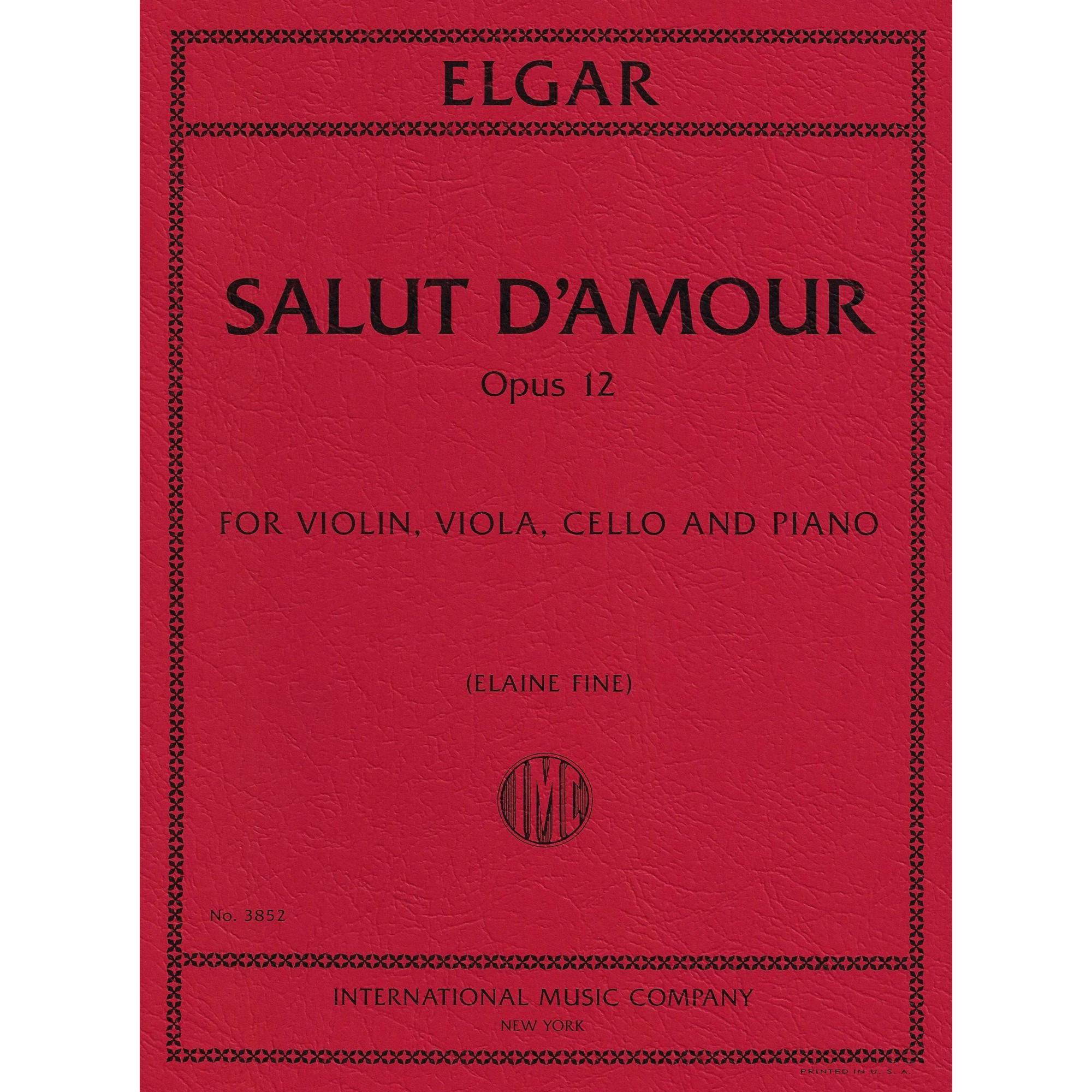 Elgar -- Salut d'Amour, Op. 12 for Piano Quartet