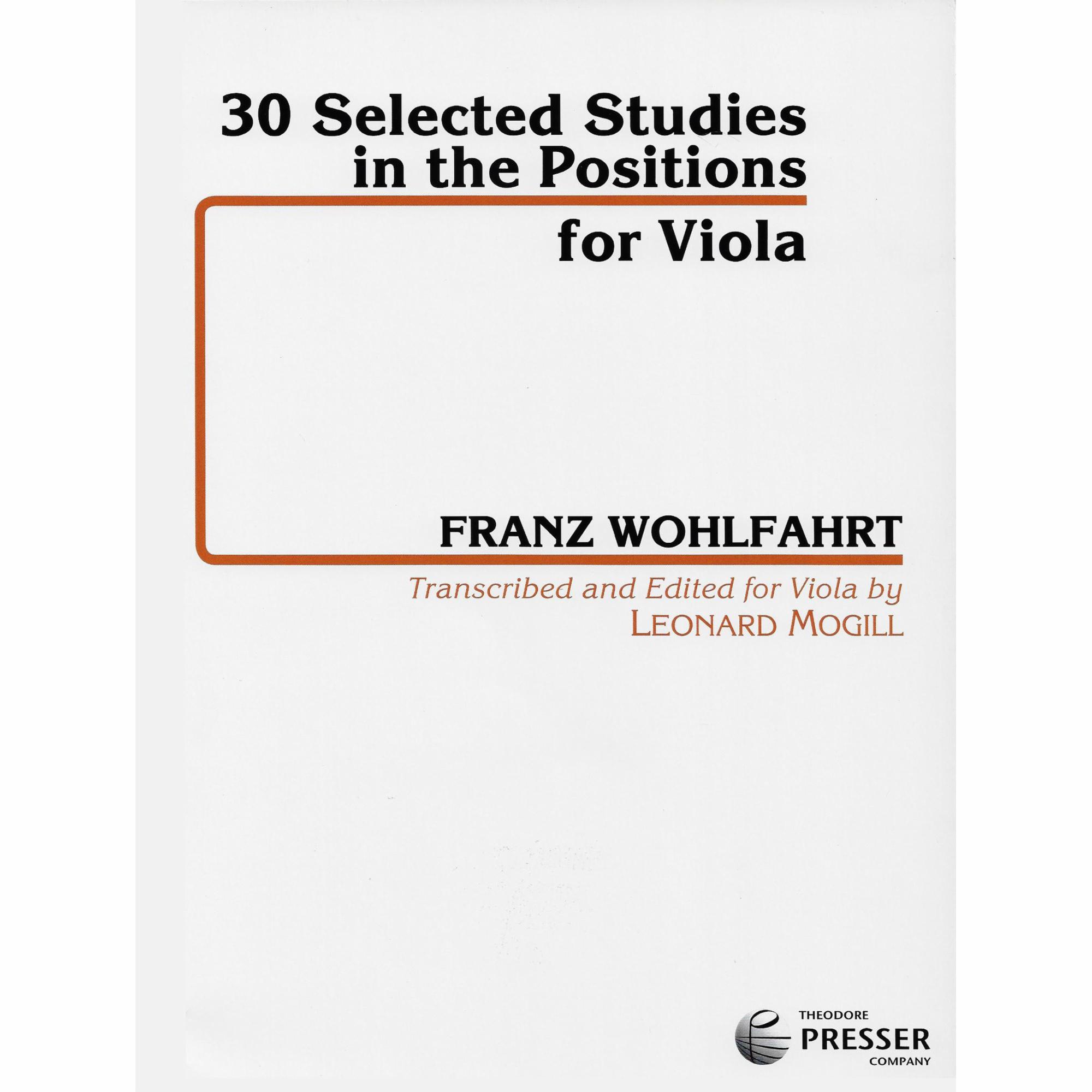 Wohlfahrt -- 30 Selected Studies in the Positions for Viola