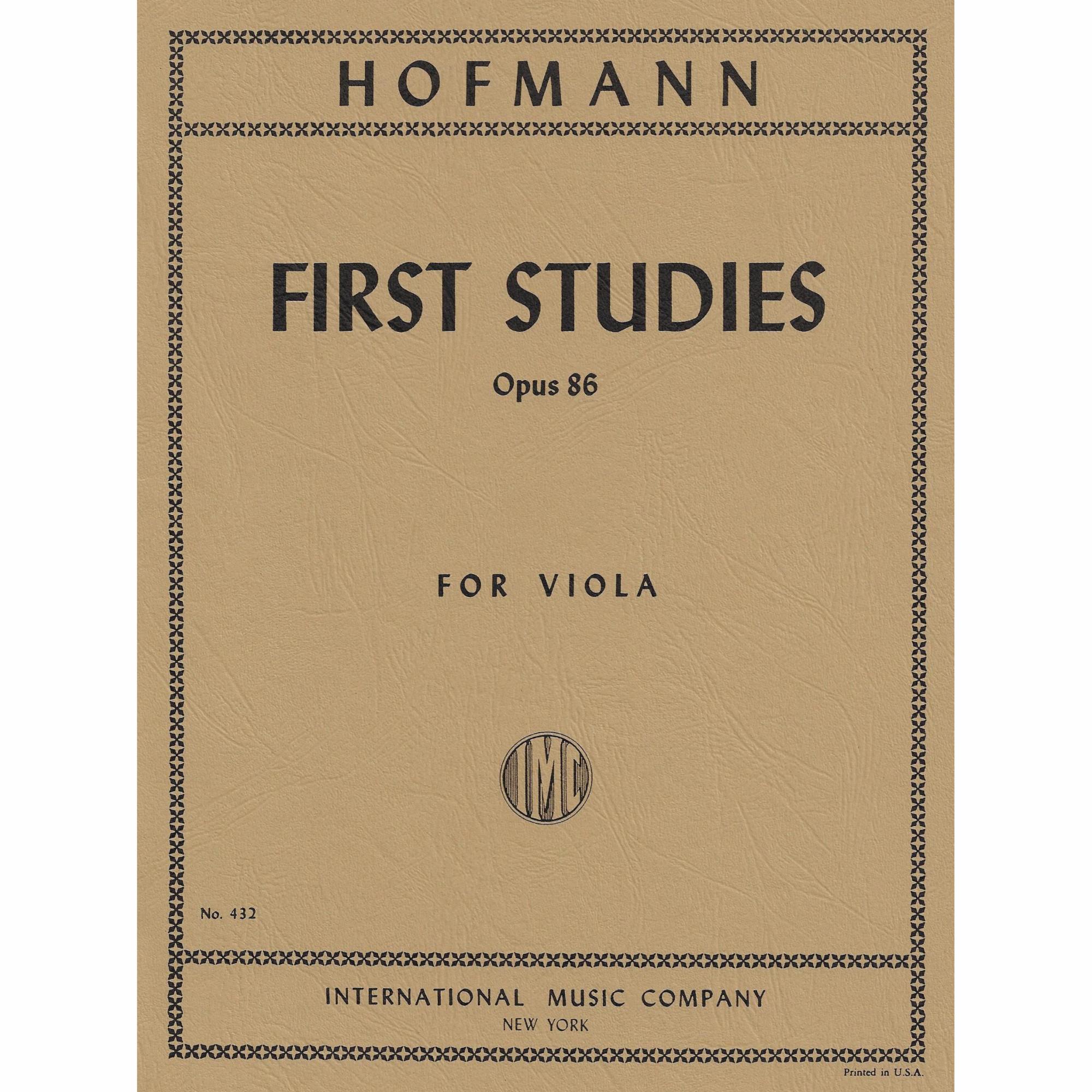 Hofmann -- First Studies, Op. 86 for Viola