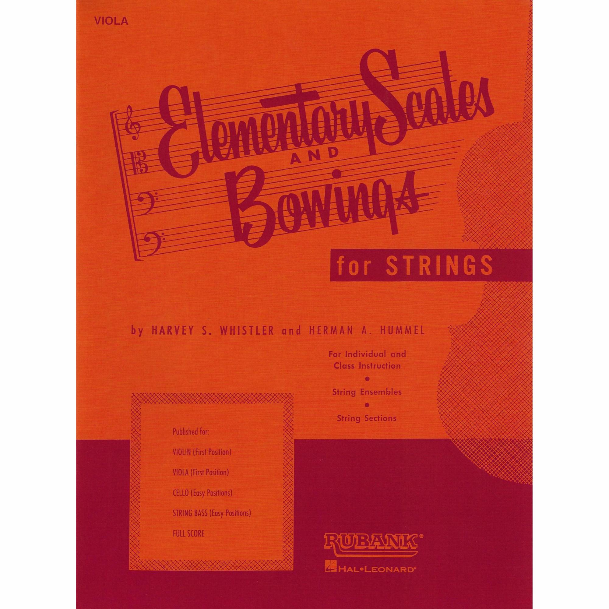 Elementary Scales and Bowings for Viola