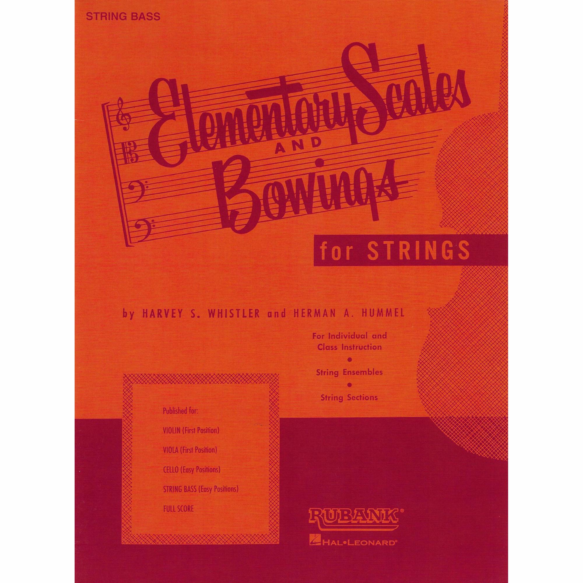 Elementary Scales and Bowings for Bass