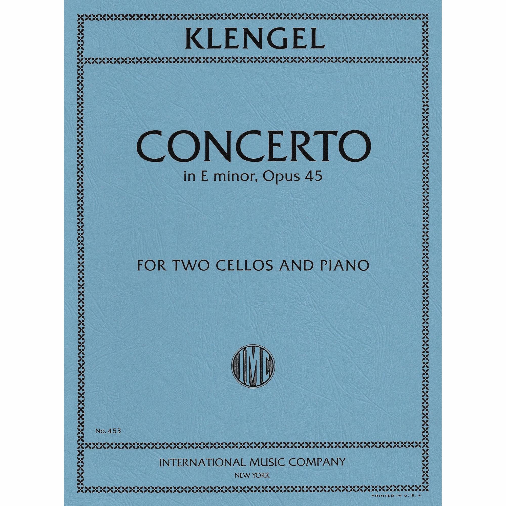 Klengel -- Concerto in E Minor, Op. 45 for Two Cellos and Piano