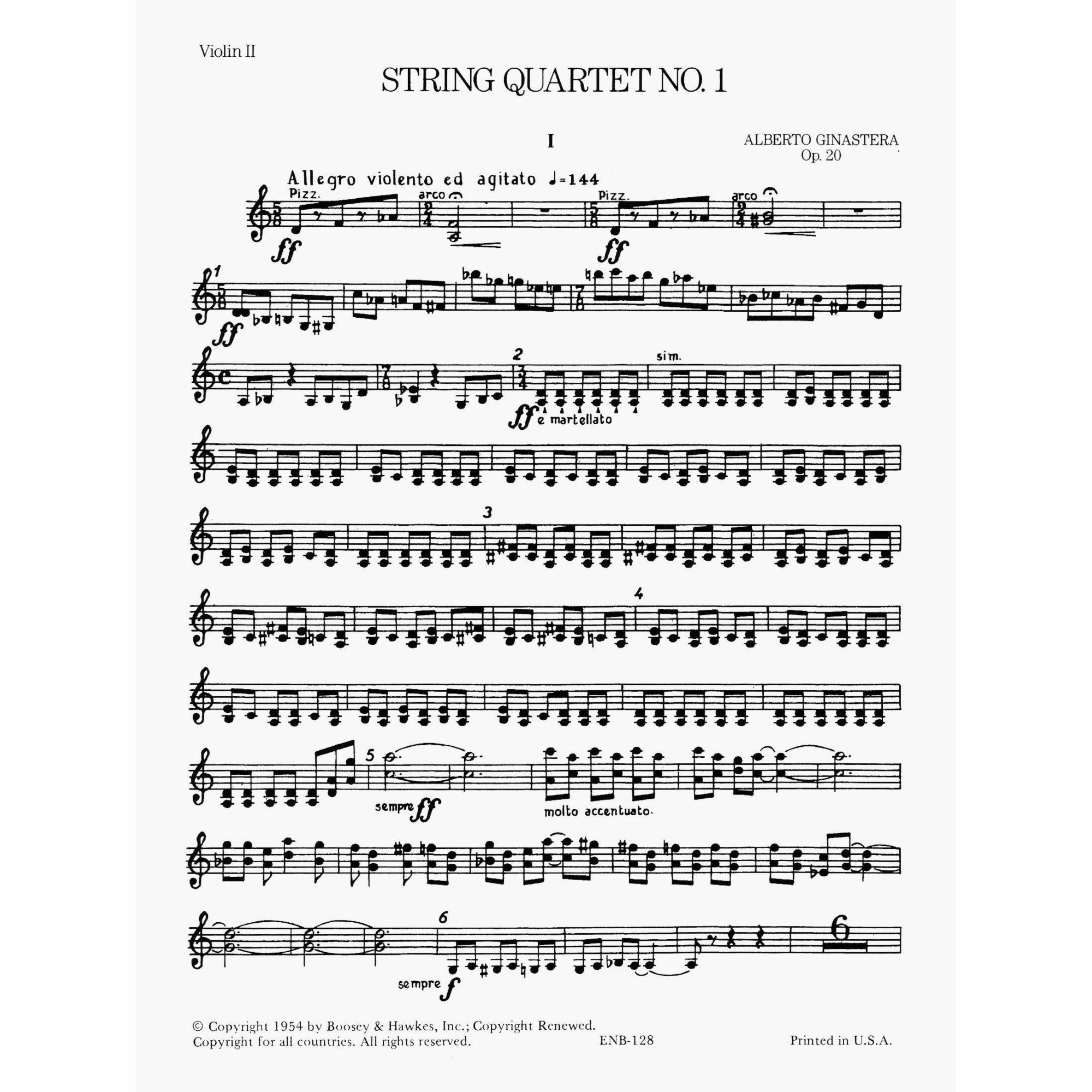 Sample: Violin II (Pg. 1)