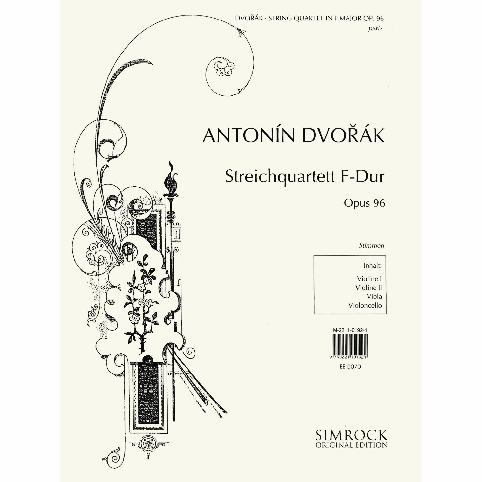 Dvorak -- String Quartet in F Major, Op. 96 (American)
