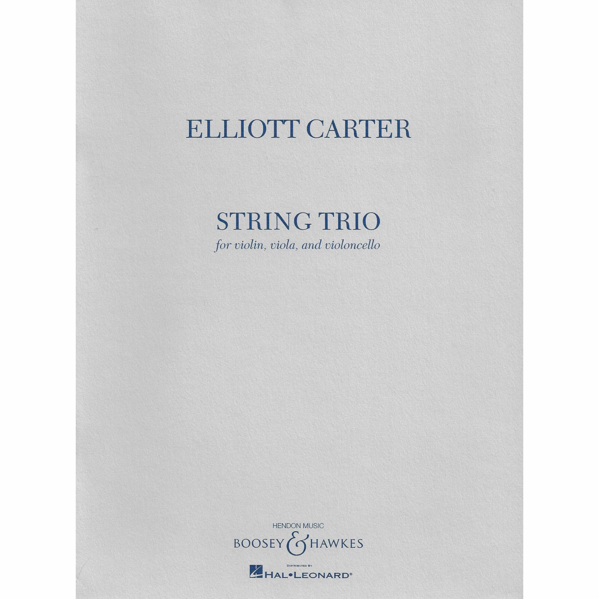 Carter -- String Trio for Violin, Viola, and Cello