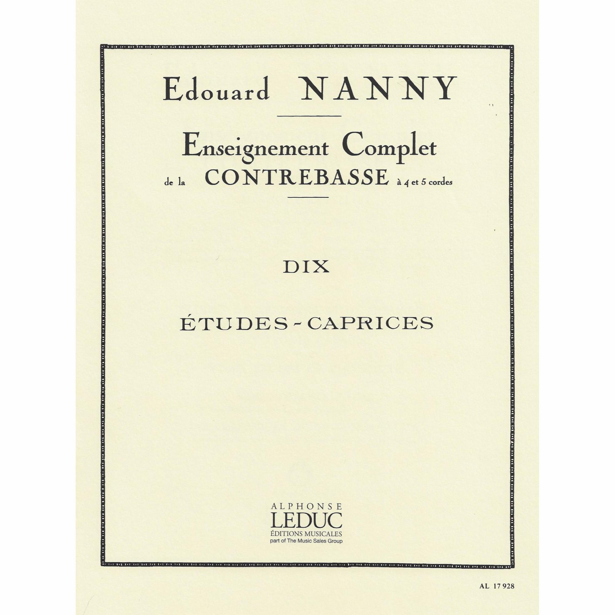 Nanny -- Ten Etudes-Caprices for Bass