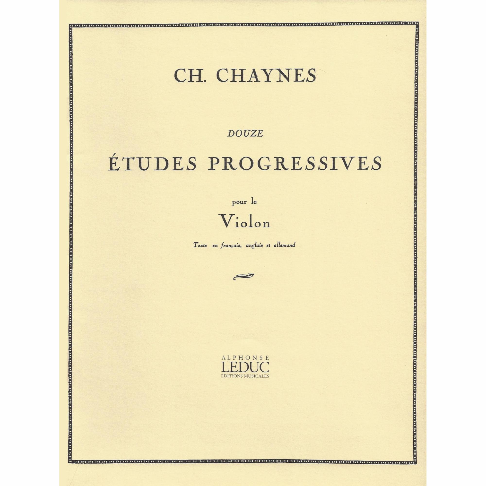 Chaynes -- 12 Progressive Etudes for Violin