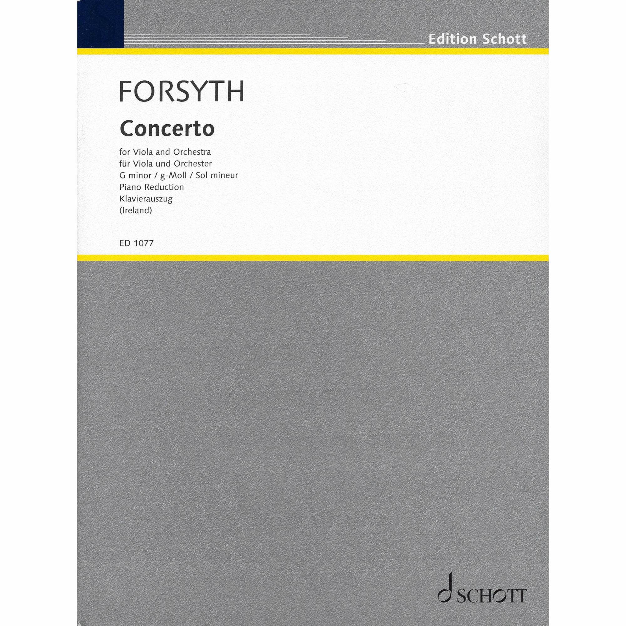 Forsyth -- Concerto in G Minor for Viola and Piano