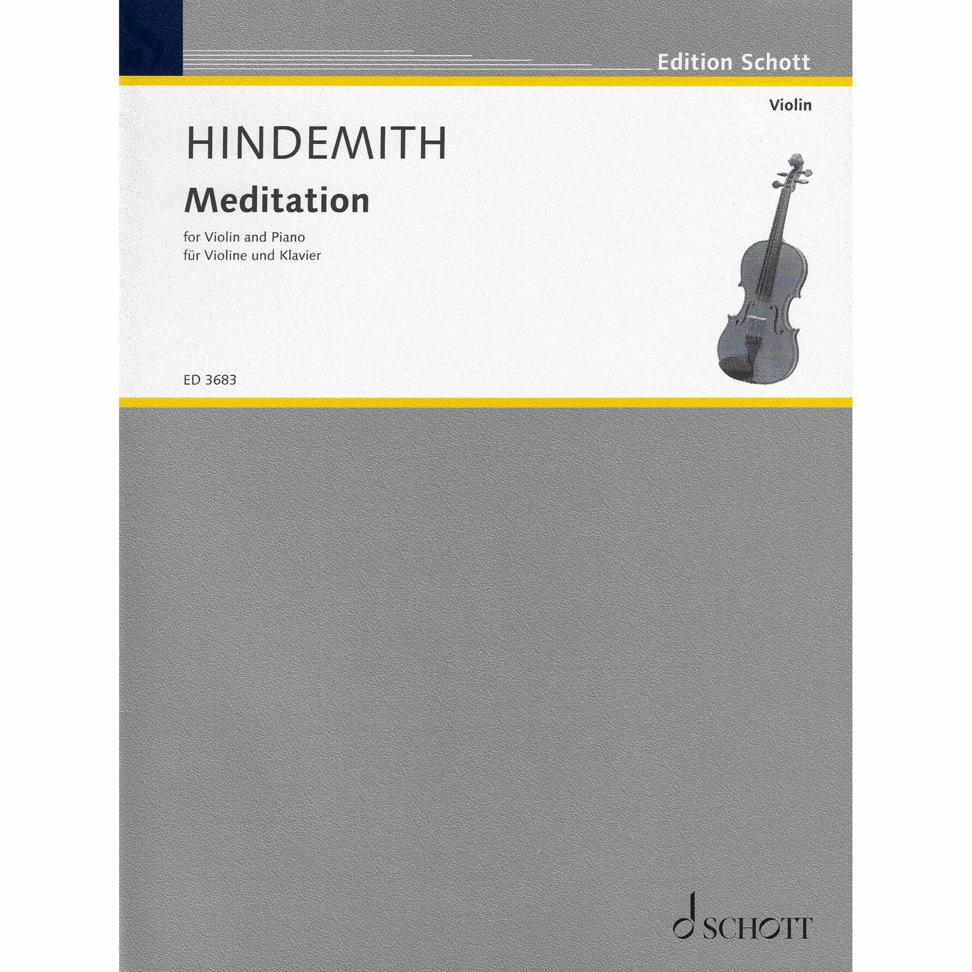 Hindemith -- Meditation, from Nobilissima Visione for Violin and Piano