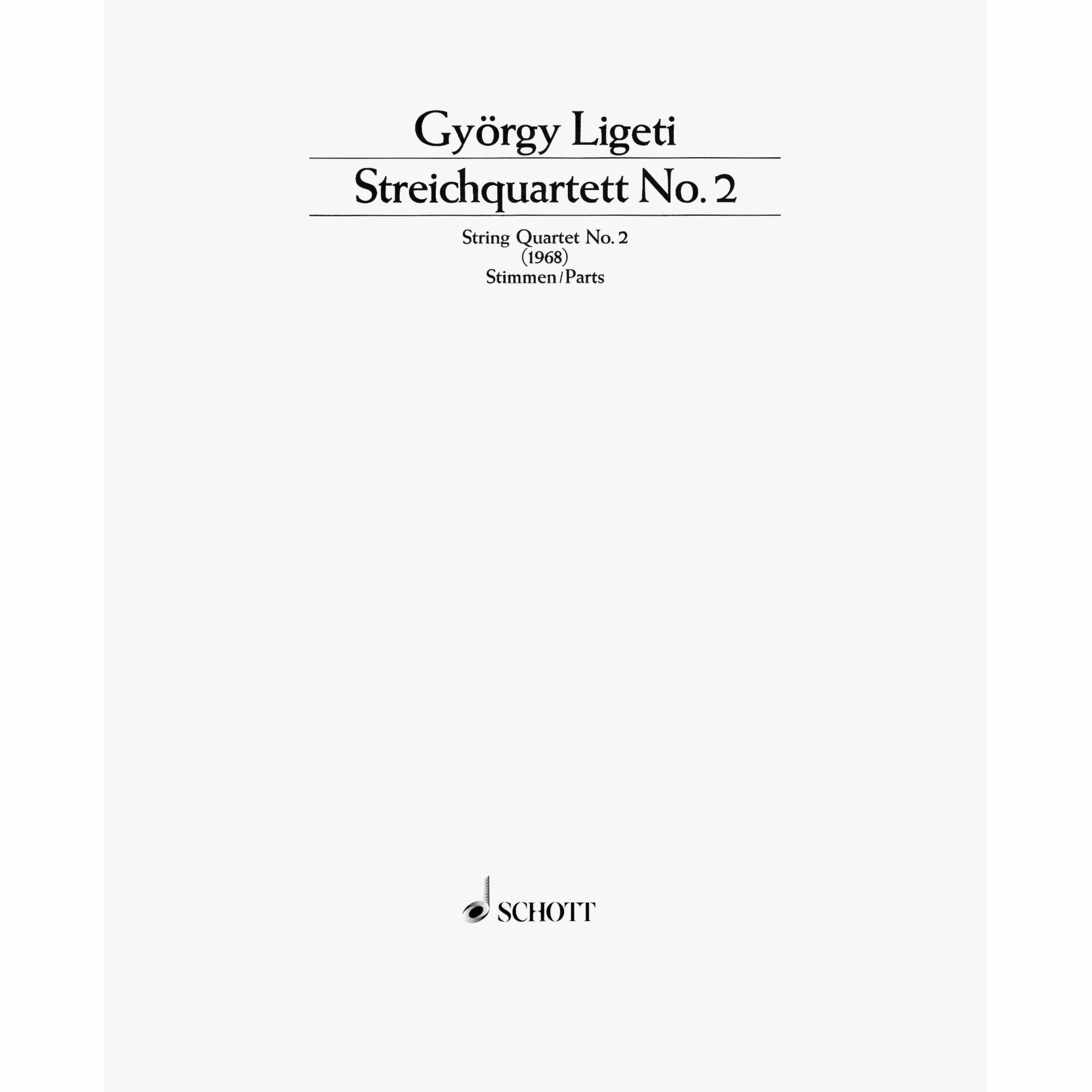 Ligeti -- String Quartet No. 2